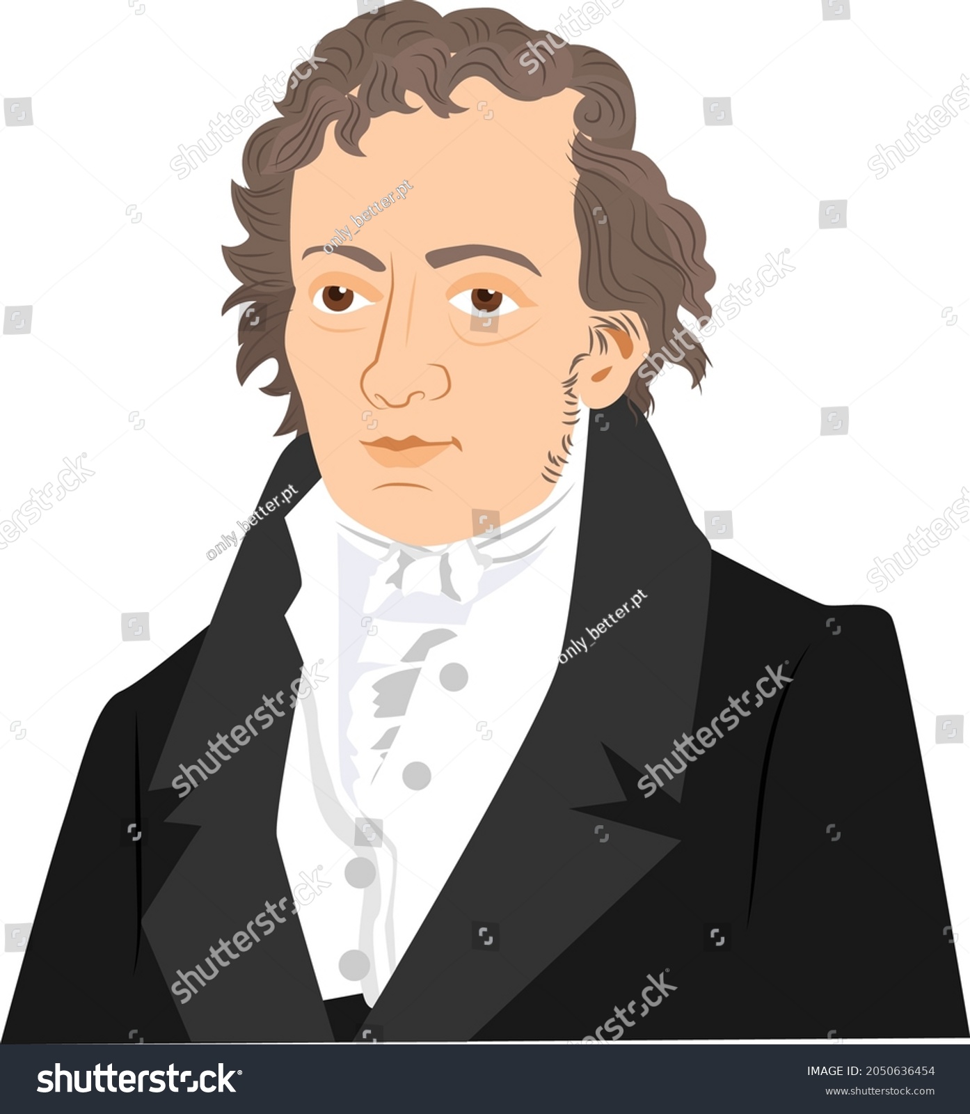 Andre Marie Ampere Discovered Relationship Between Stock Vector ...