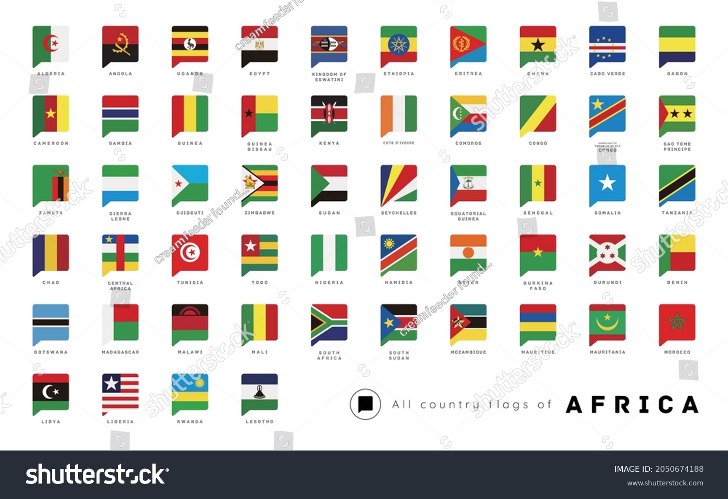 All Country National Flags Africa Vector Stock Vector (Royalty Free ...