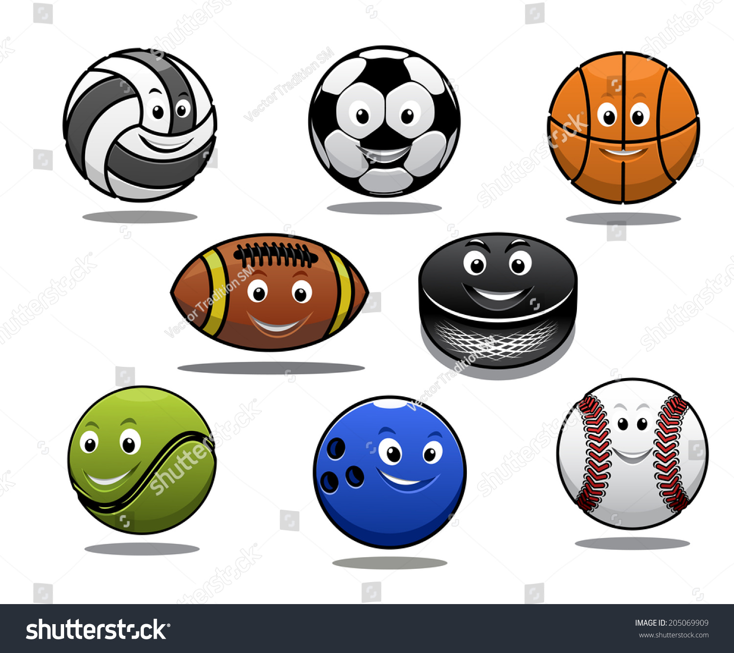 Мячи разные мультяшные