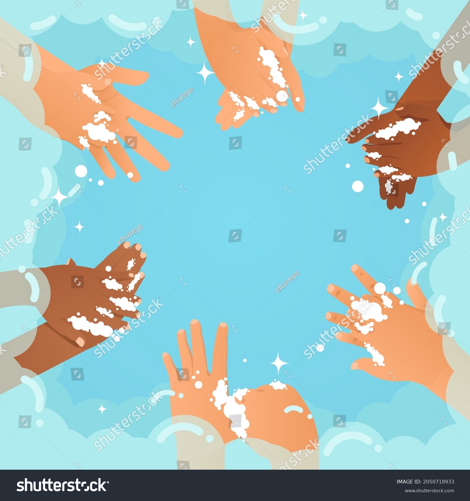 Handwashing Day Handwashing Illustration Water Washing Stock Vector Royalty Free 2050718933 5247