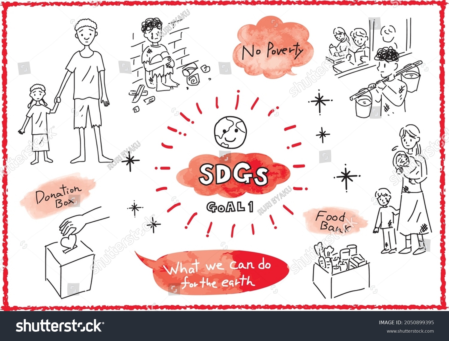 Sustainable Development Goals Goal1 No Poverty Stock Vector Royalty Free 2050899395 Shutterstock 1461