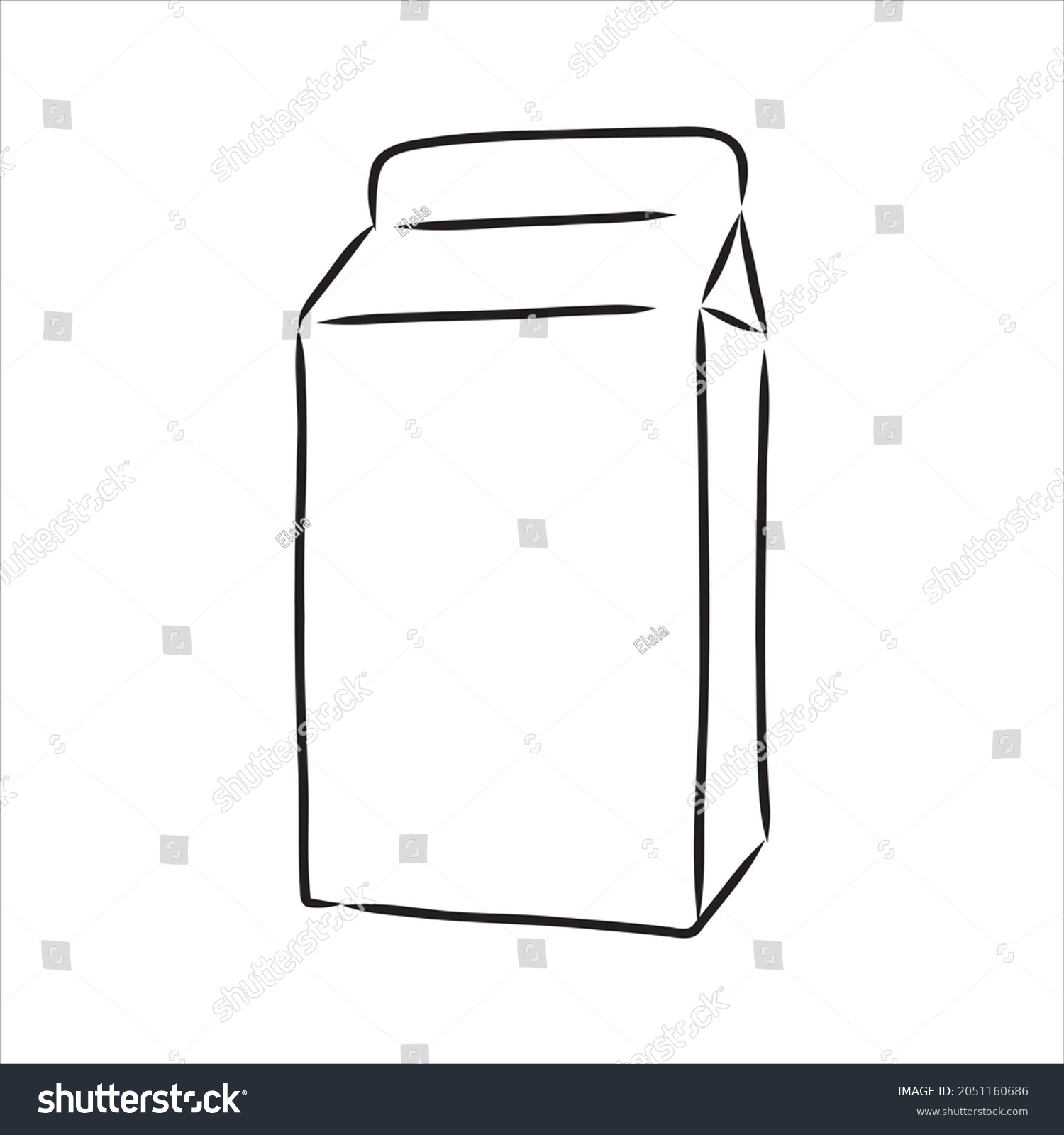 Milk Container Box Packaging Vector Hand Stock Vector (Royalty Free ...