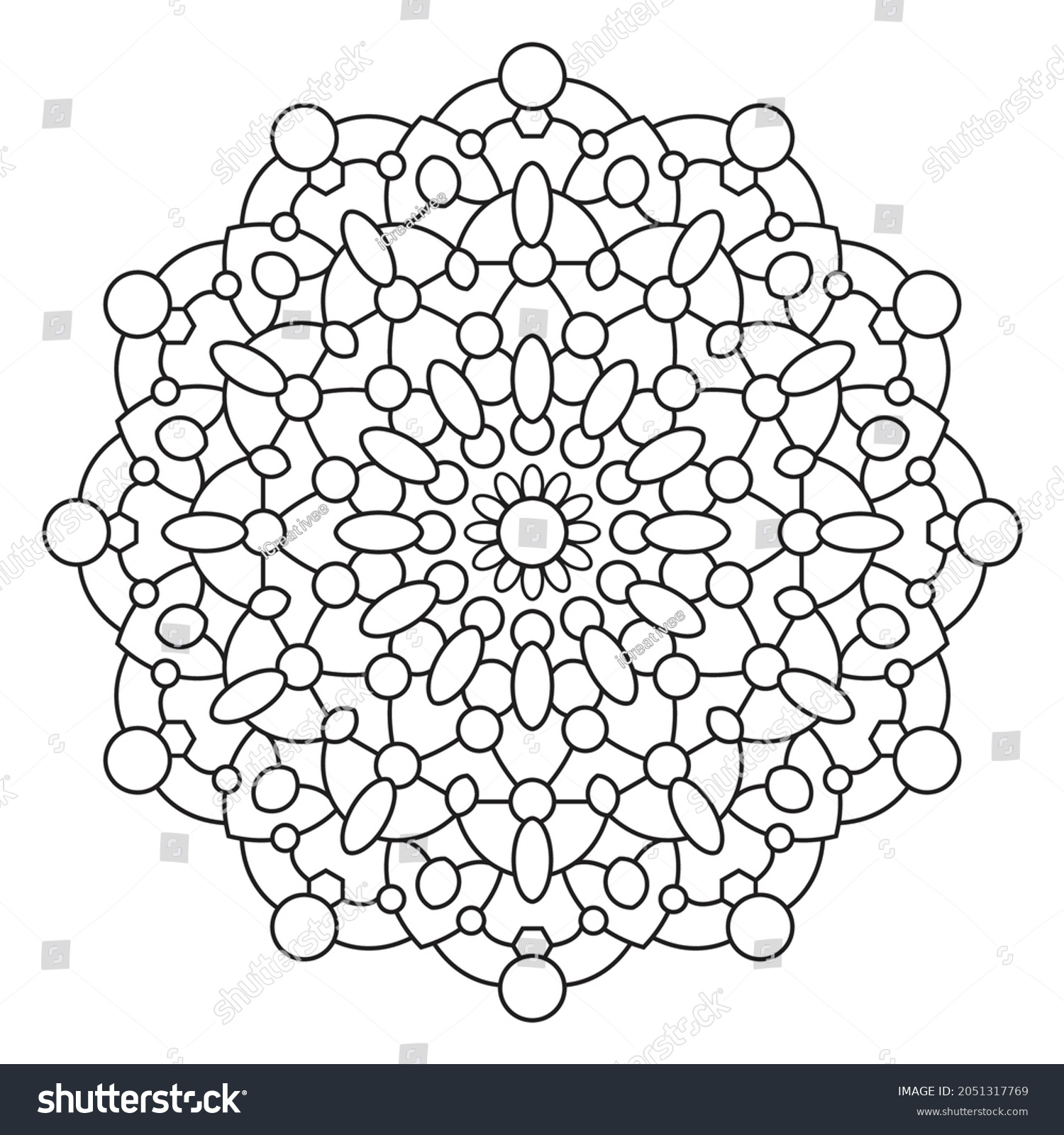 Mandala Coloring Pages Kdp Interior Stock Vector (Royalty Free ...