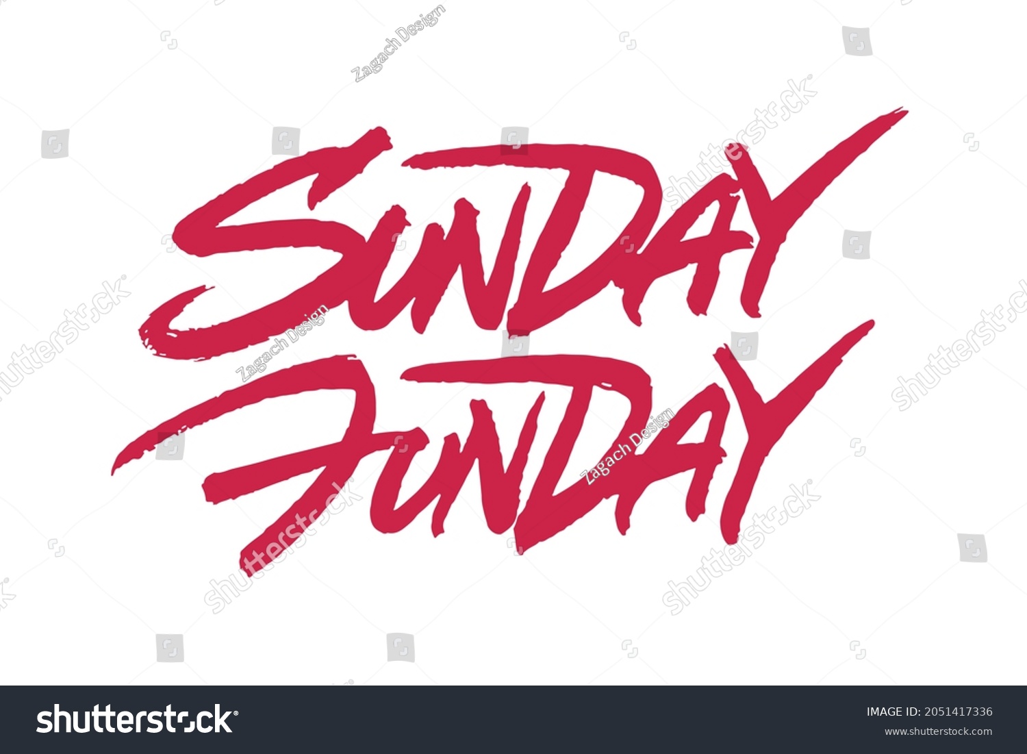 Sunday Funday Vector Lettering Design Hand Stock Vector Royalty Free 2051417336 Shutterstock 5922