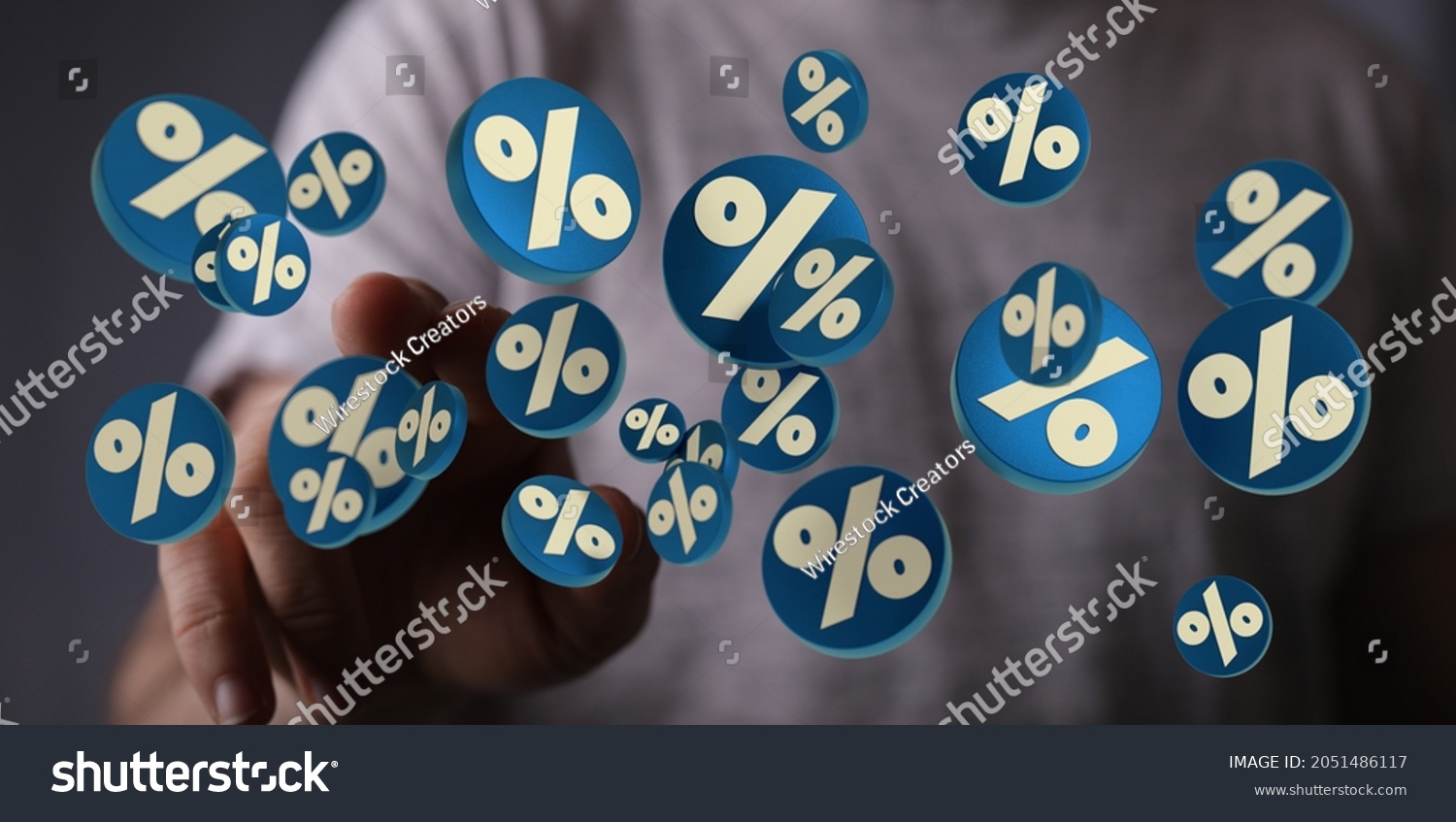 3d Rendering Beige Percentage Symbols On Stock Photo 2051486117 ...