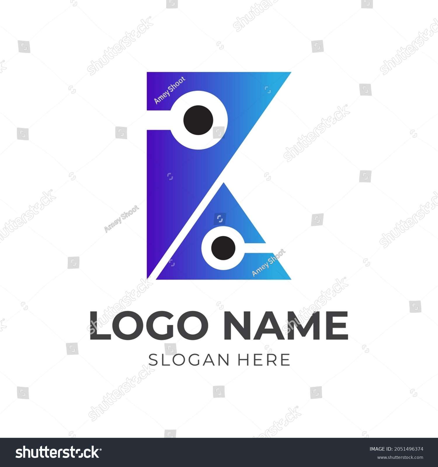 Letter B Tech Logo Design Template Stock Vector (Royalty Free) 2051496374 | Shutterstock