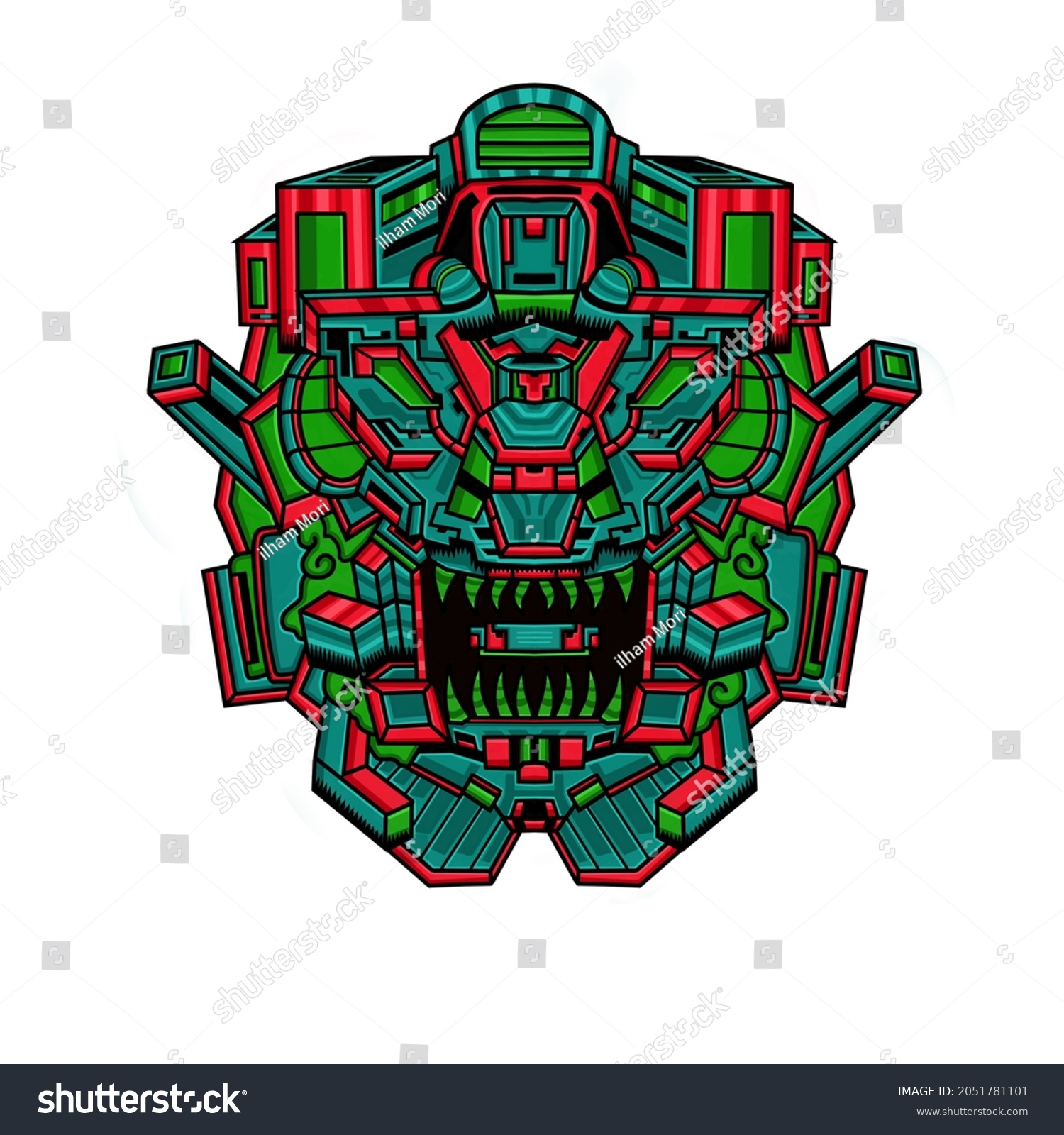 機械ロボットの簡単な強いイラスト のイラスト素材 Shutterstock