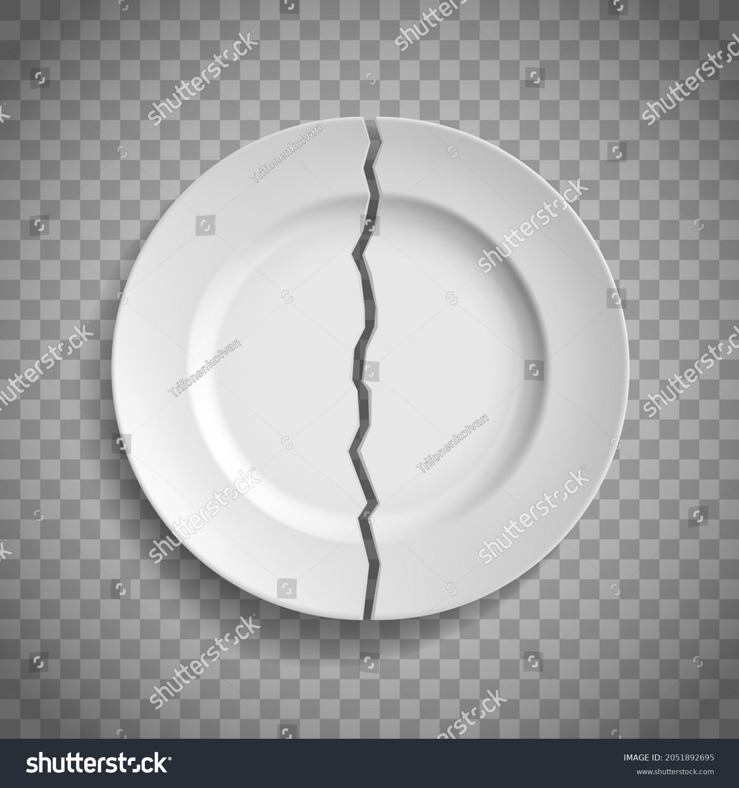 К чему треснула тарелка с едой на столе