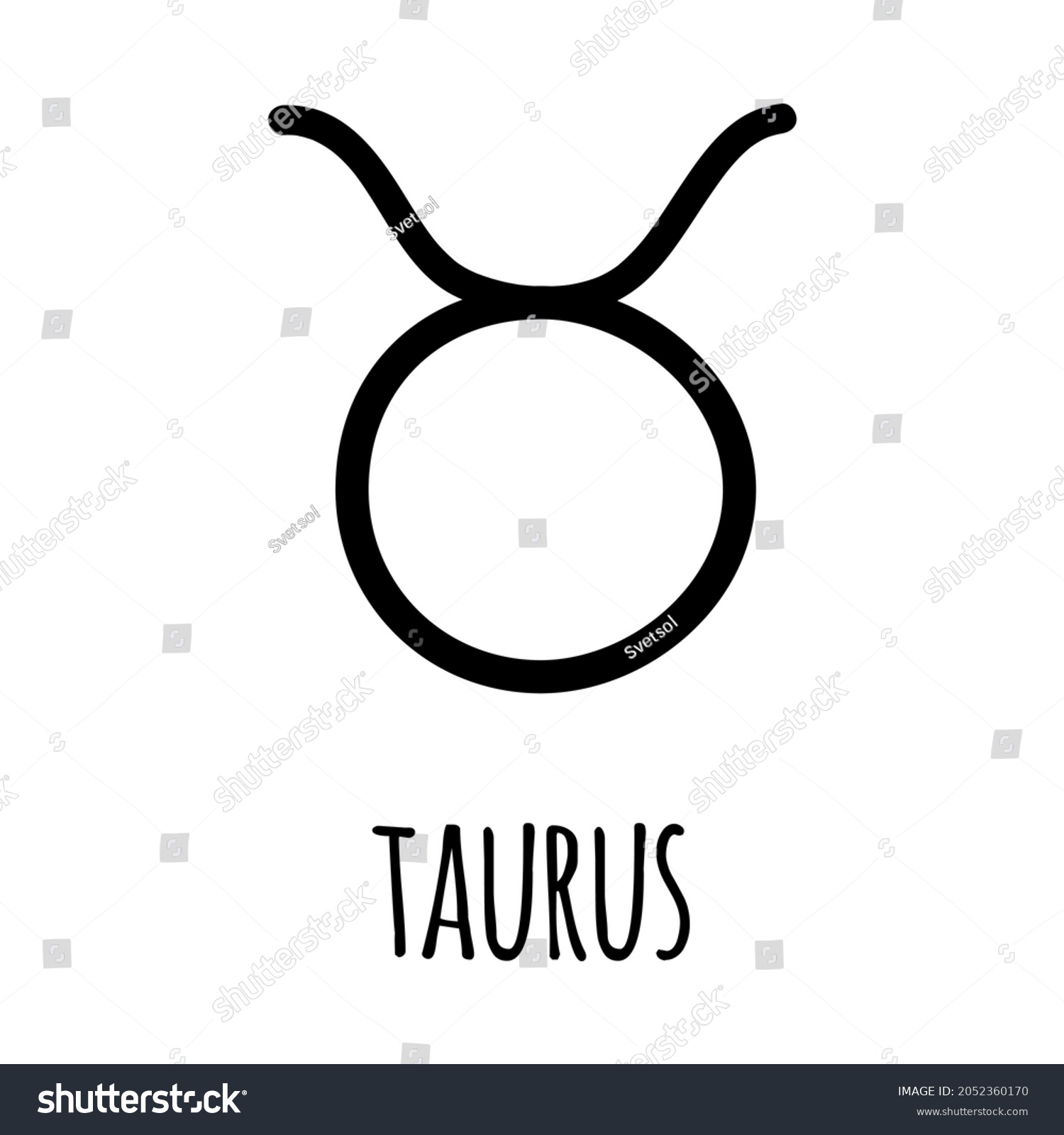 Vector Hand Drawn Doodle Sketch Taurus Stock Vector (Royalty Free ...