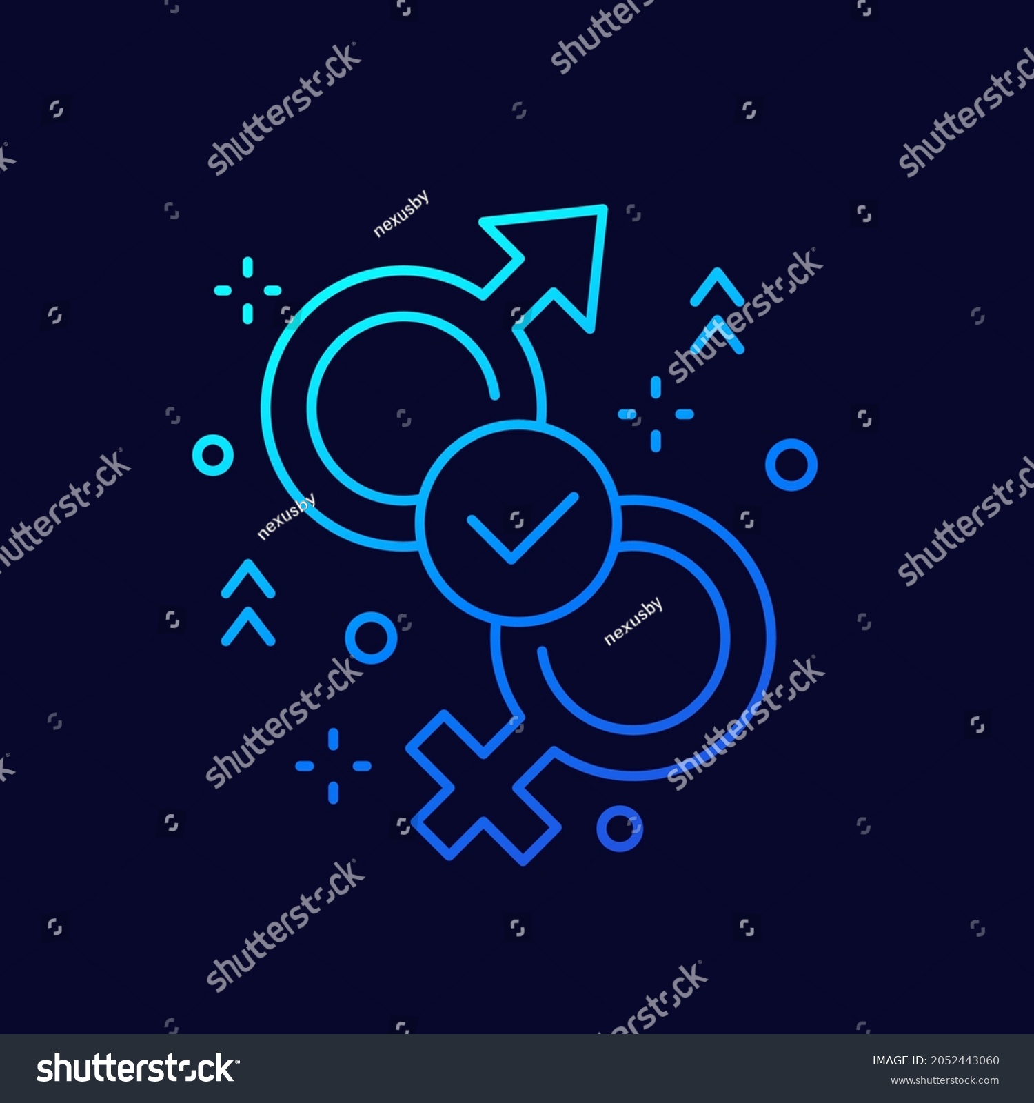 Sex Icon Gender Symbols Linear Vector Stock Vector Royalty Free 2052443060 Shutterstock