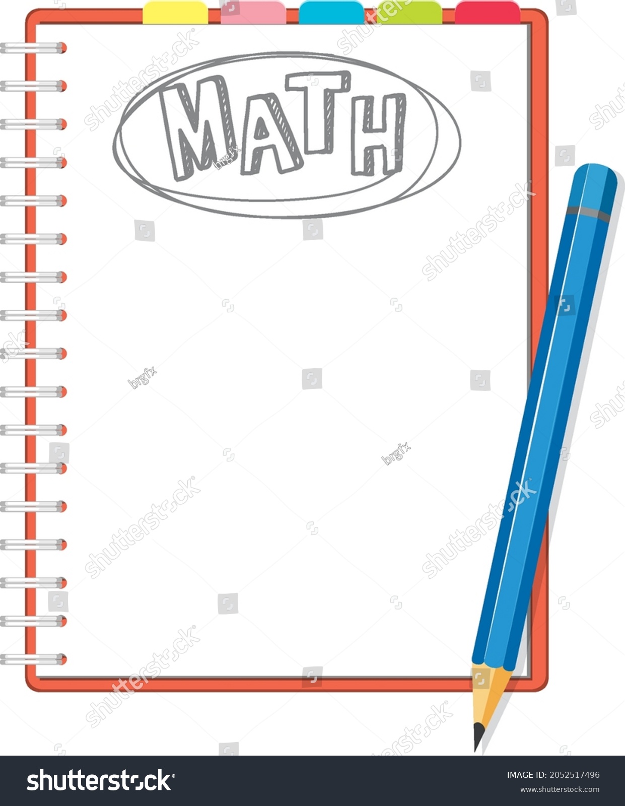 Blank Math Template Math Tools Elements Stock Vector (Royalty Free ...