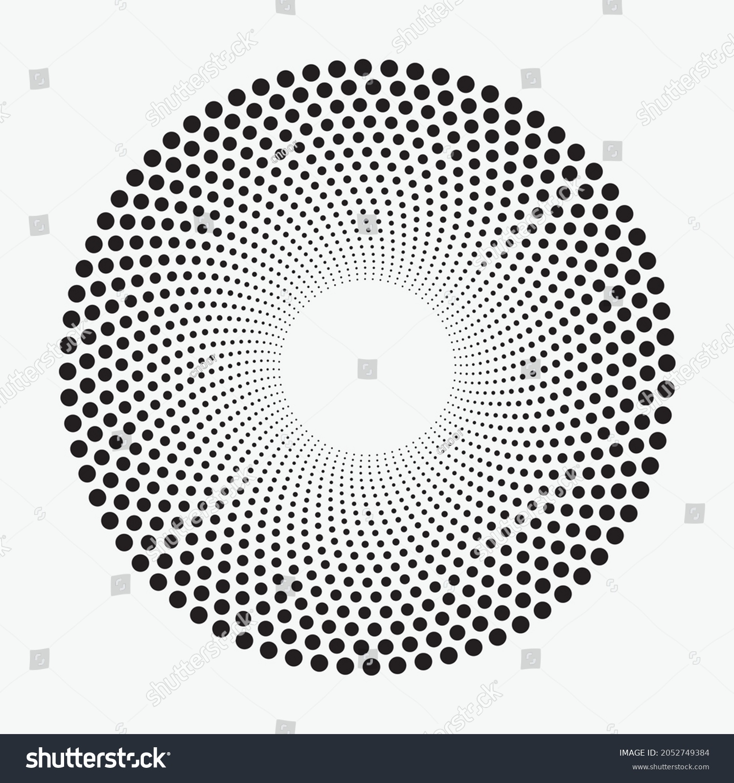 Dotted Circular Logo Design Concentric Circular Stock Vector (Royalty ...