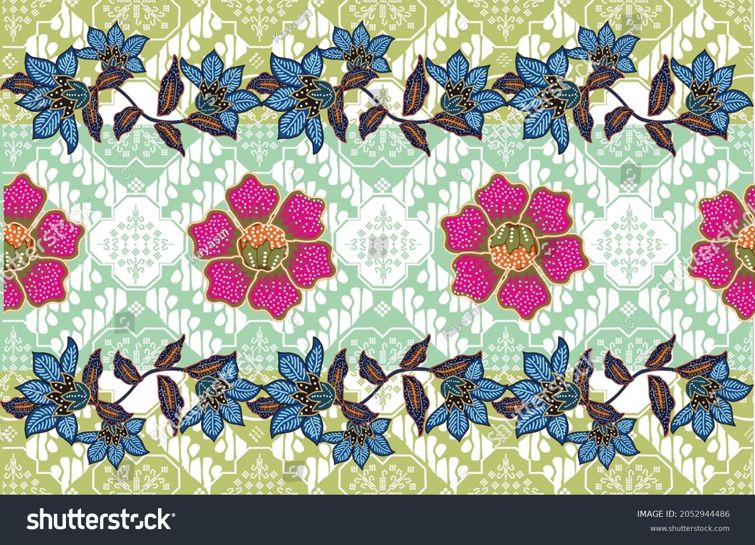 Indonesian Batik Motifs Very Distinctive Exclusive Stock Vector Royalty Free 2052944486