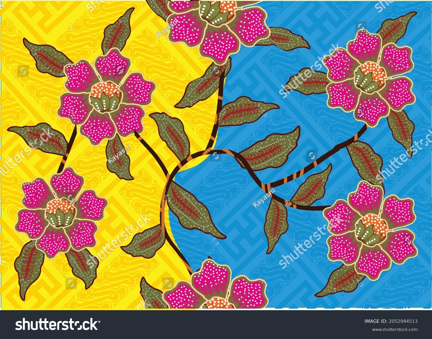 Indonesian Batik Motifs Very Distinctive Exclusive Stock Vector Royalty Free 2052944513