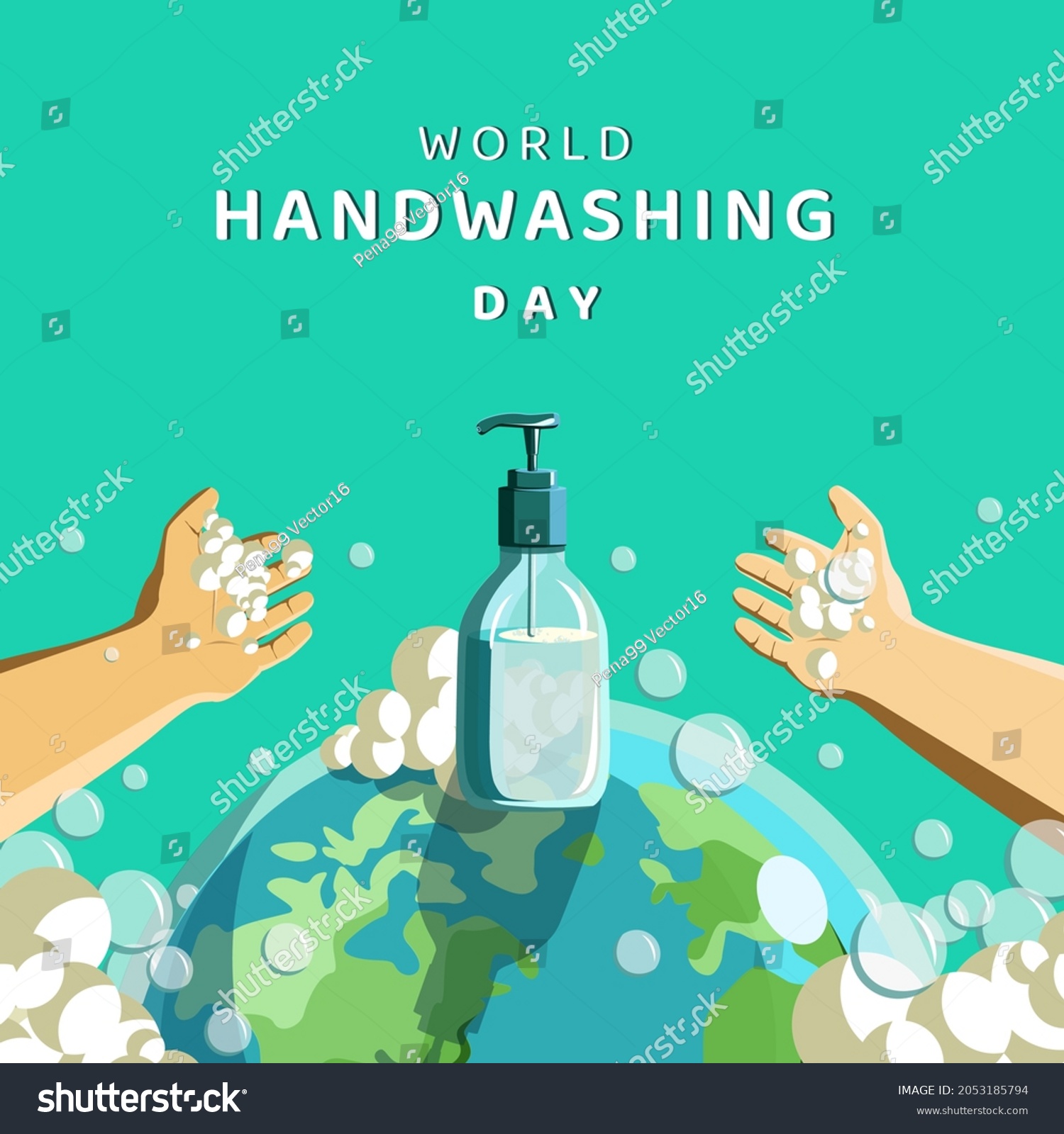 World Handwashing Day Vector Illustration Stock Vector (Royalty Free ...