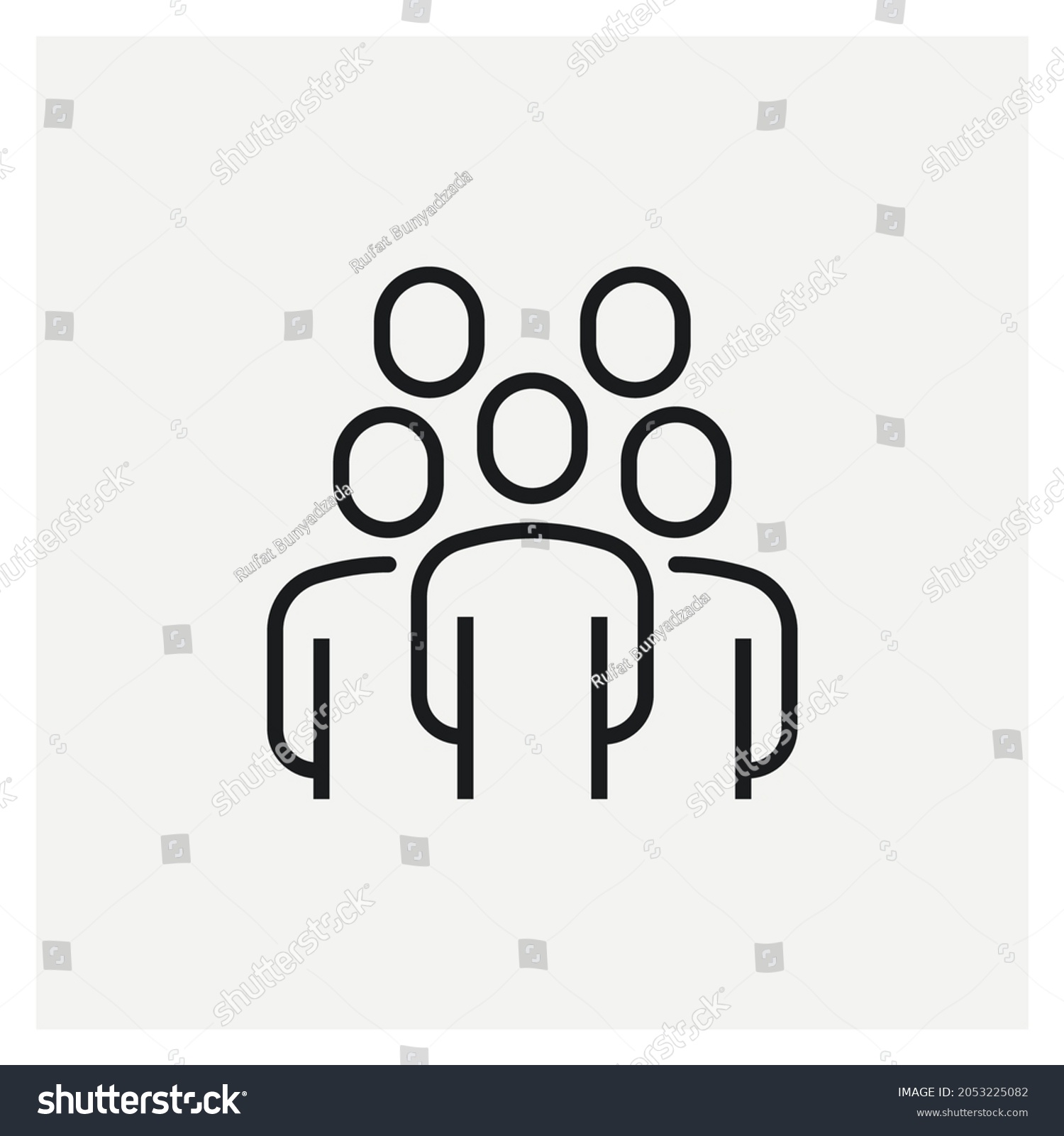 Group People Teammate Friendship Icon Vector Stock Vector (Royalty Free ...