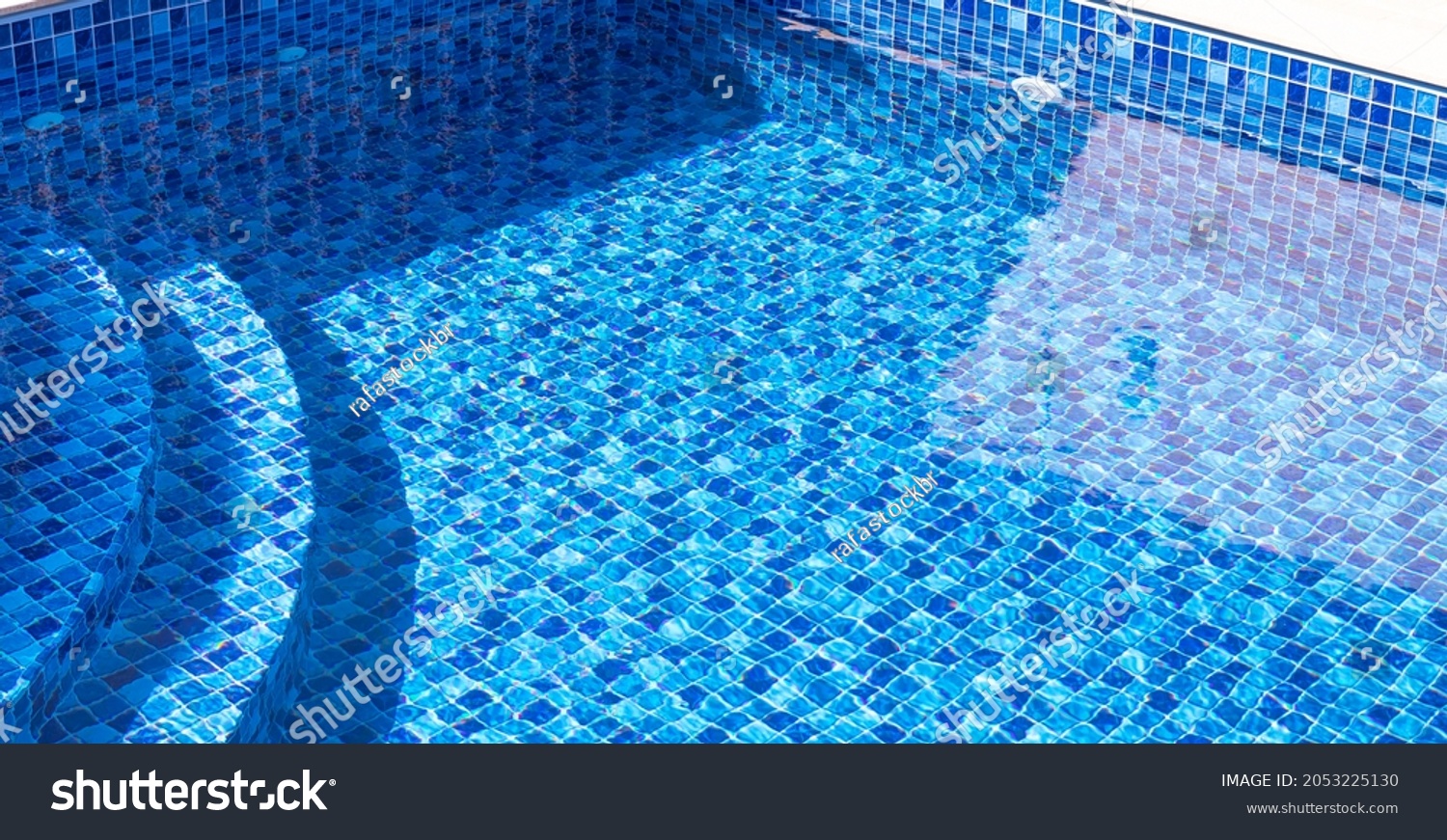 640 Vinyl Pool Images Stock Photos Vectors Shutterstock   Stock Photo Vinyl Lined Pool Outdoor Photo Of A Mosaic Patterned Residential Swimming Pool Swimming Pool With 2053225130 