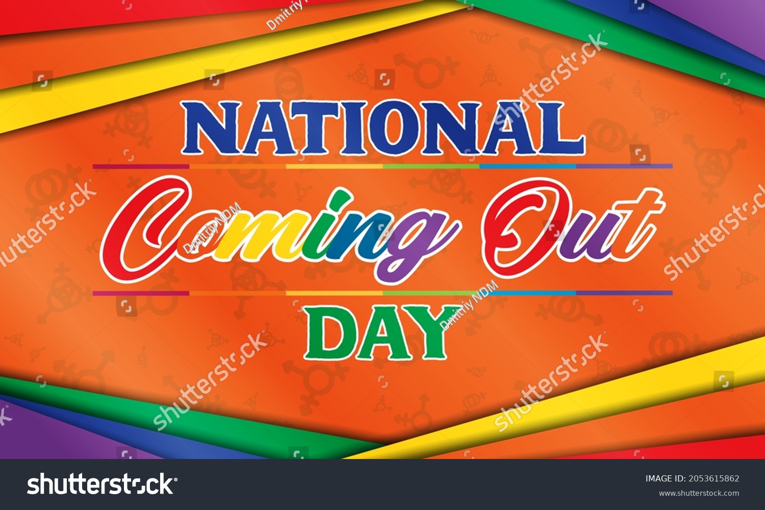 National Coming Out Day Ncod Annual Stock Vector (Royalty Free