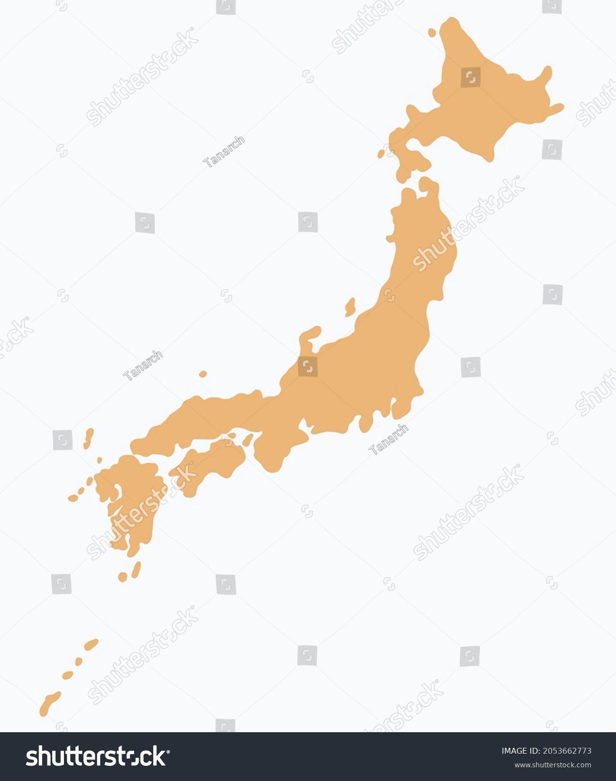 Doodle Freehand Drawing Japan Map Vector Stock Vector (royalty Free 