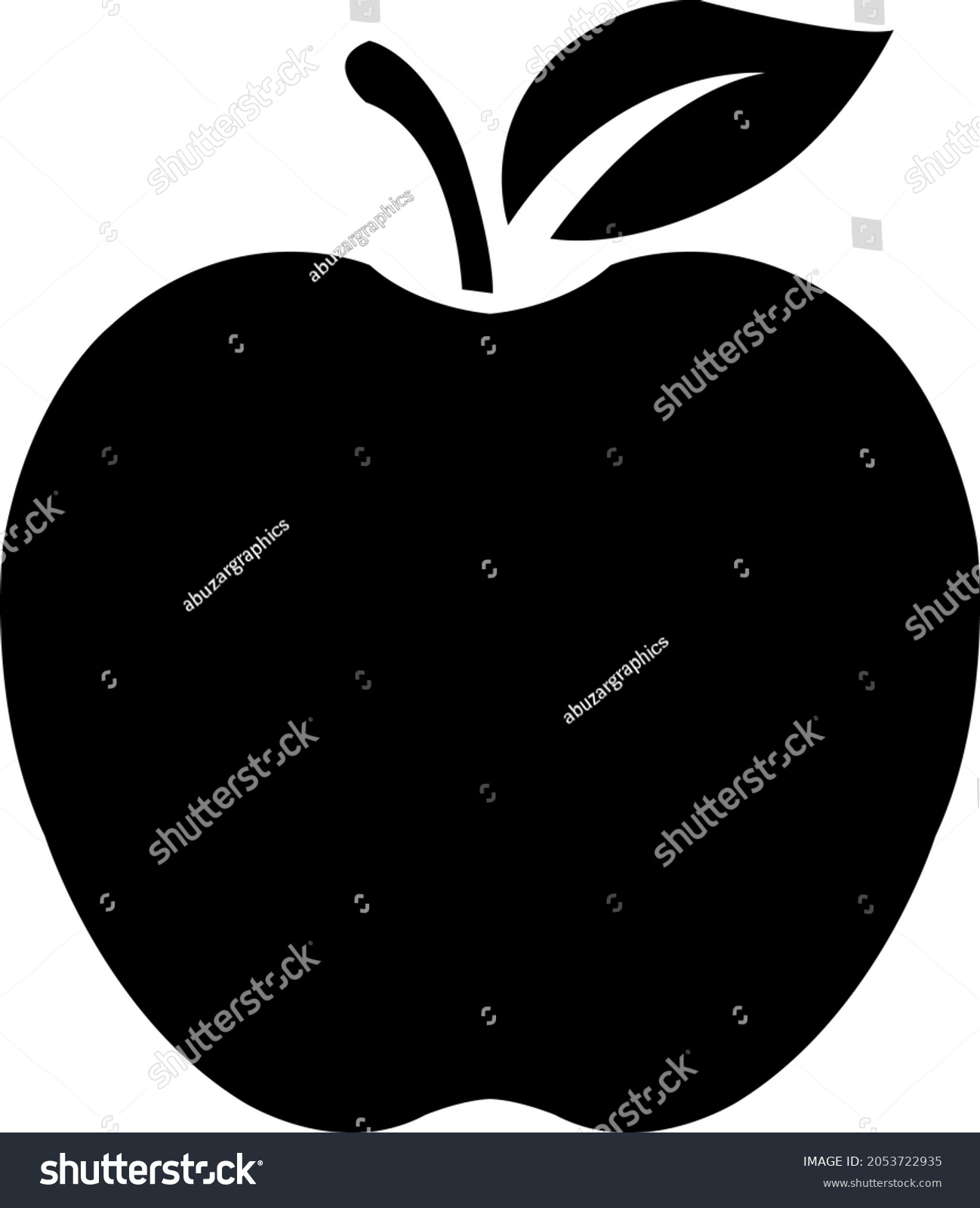 Apple Eps Apple Clipart Apple Silhouette Stock Vector (Royalty Free ...