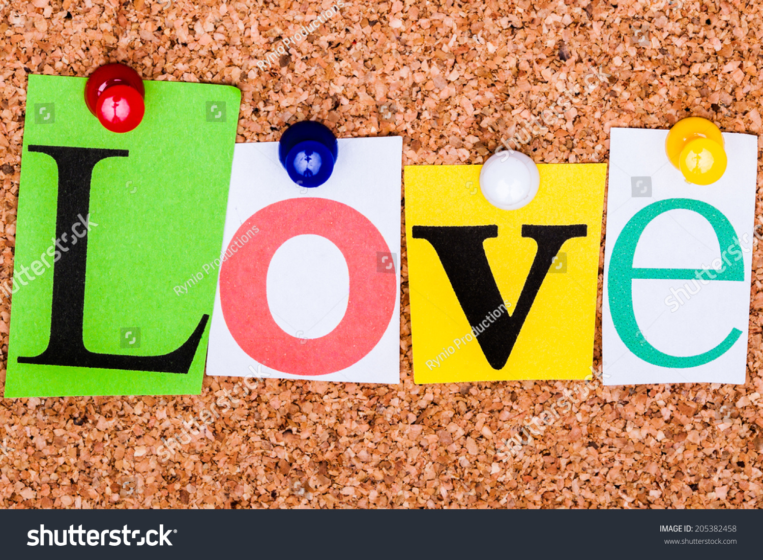 Word Love Cut Out Magazine Letters Stock Photo 205382458 Shutterstock