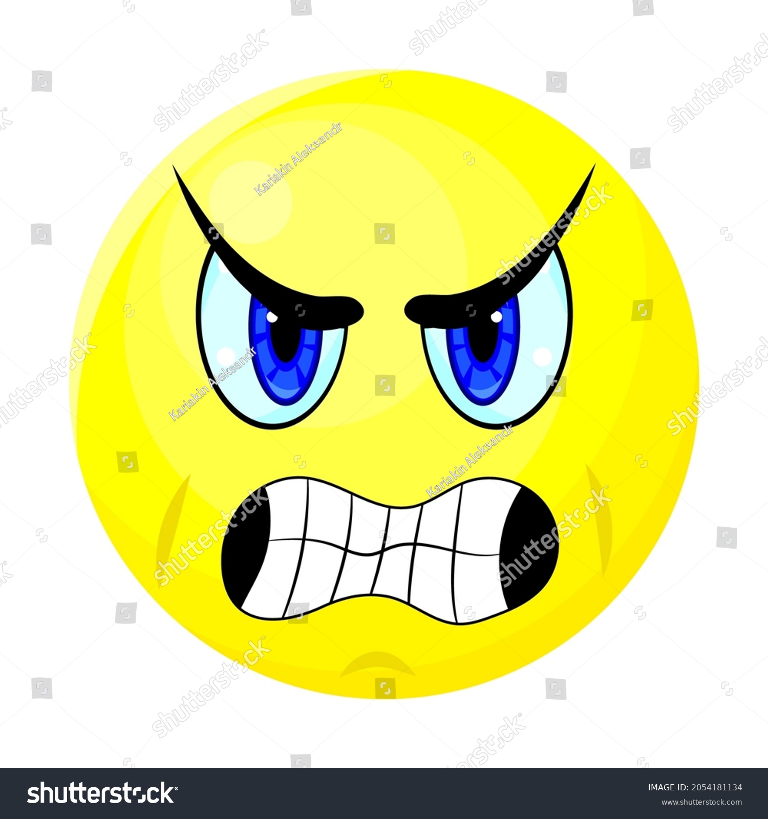 Evil Emotion Drawing Vector Illustration Stock Vector (Royalty Free ...