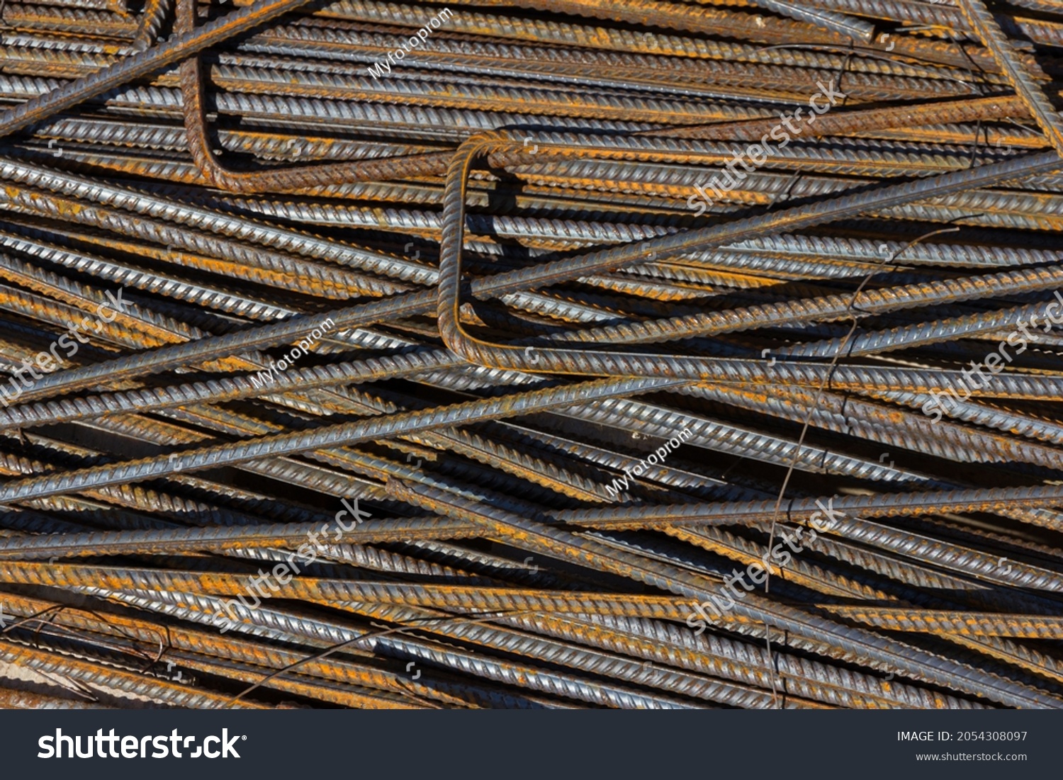 Steel Rebars Reinforced Concrete Steel Reinforcement Stock Photo ...