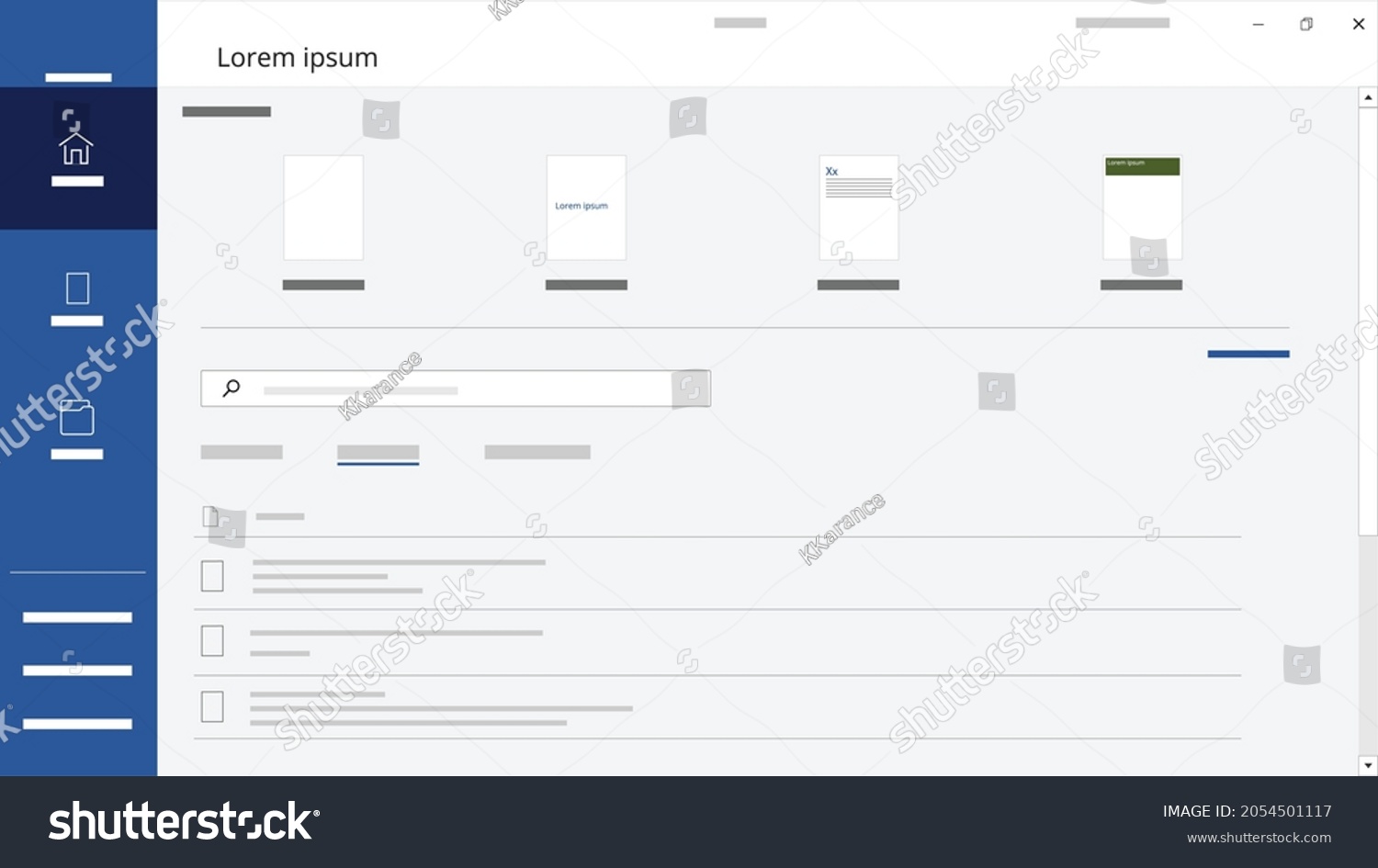 Word Document Icon Document Welcome Page Stock Vector (Royalty Free ...