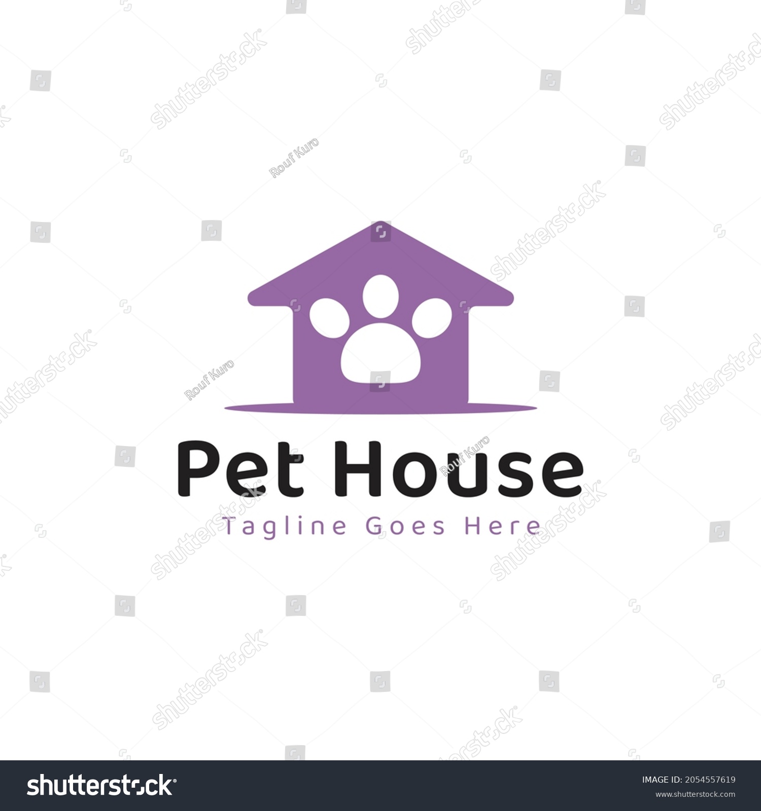 Home Paw Combination Logo Design Pet Stock Vector (Royalty Free ...