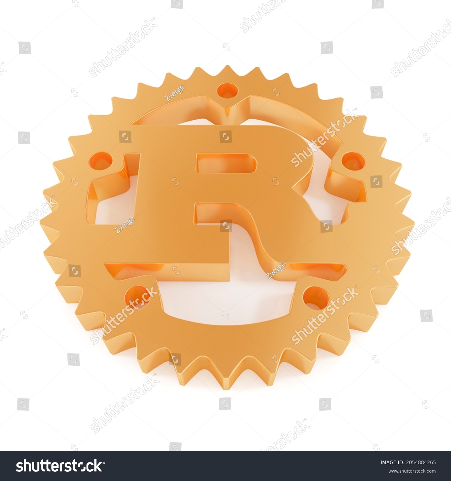 Rust Programming Language Logo On White Stock Illustration 2054884265 ...