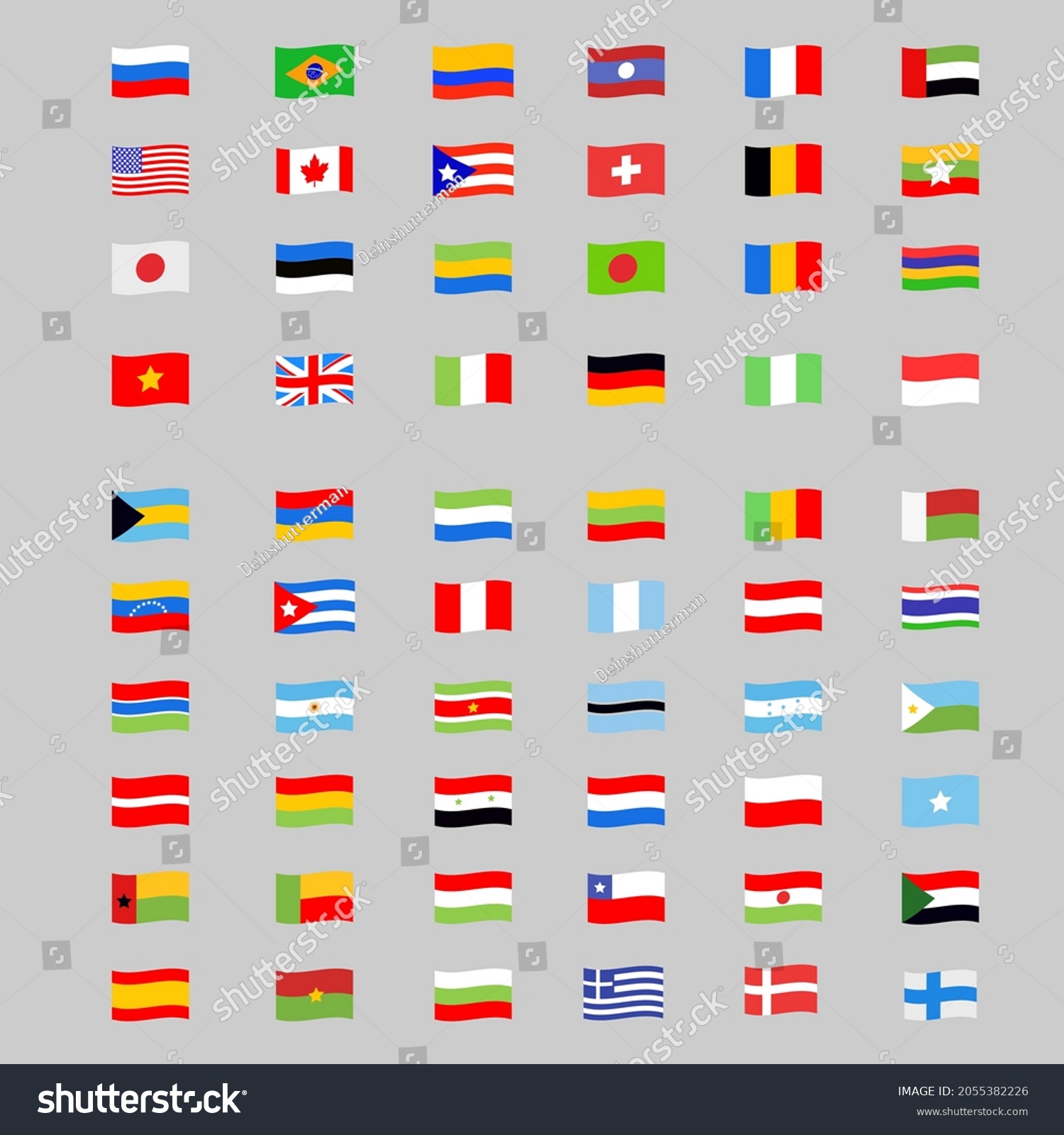 60 World Flags Vector Illustration Stock Vector (Royalty Free ...