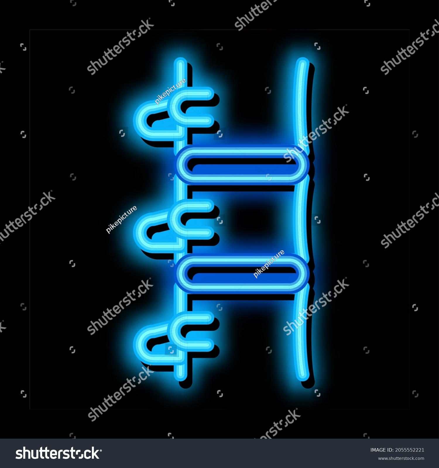 Human Spine Neon Light Sign Vector Stock Vector (Royalty Free ...