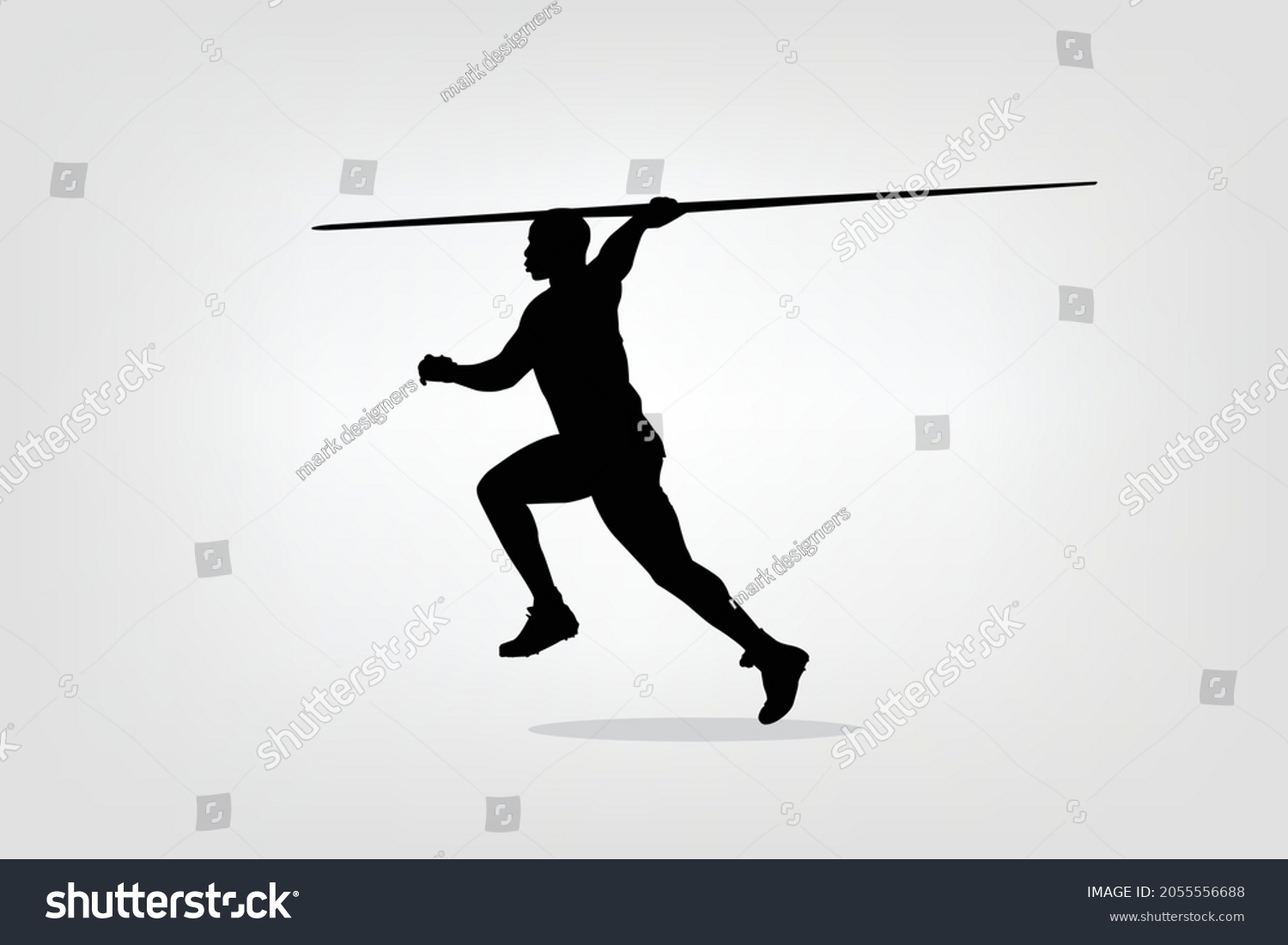 Javelin Throwing Athlete Javelin Throw Athlete Stock Vector Royalty