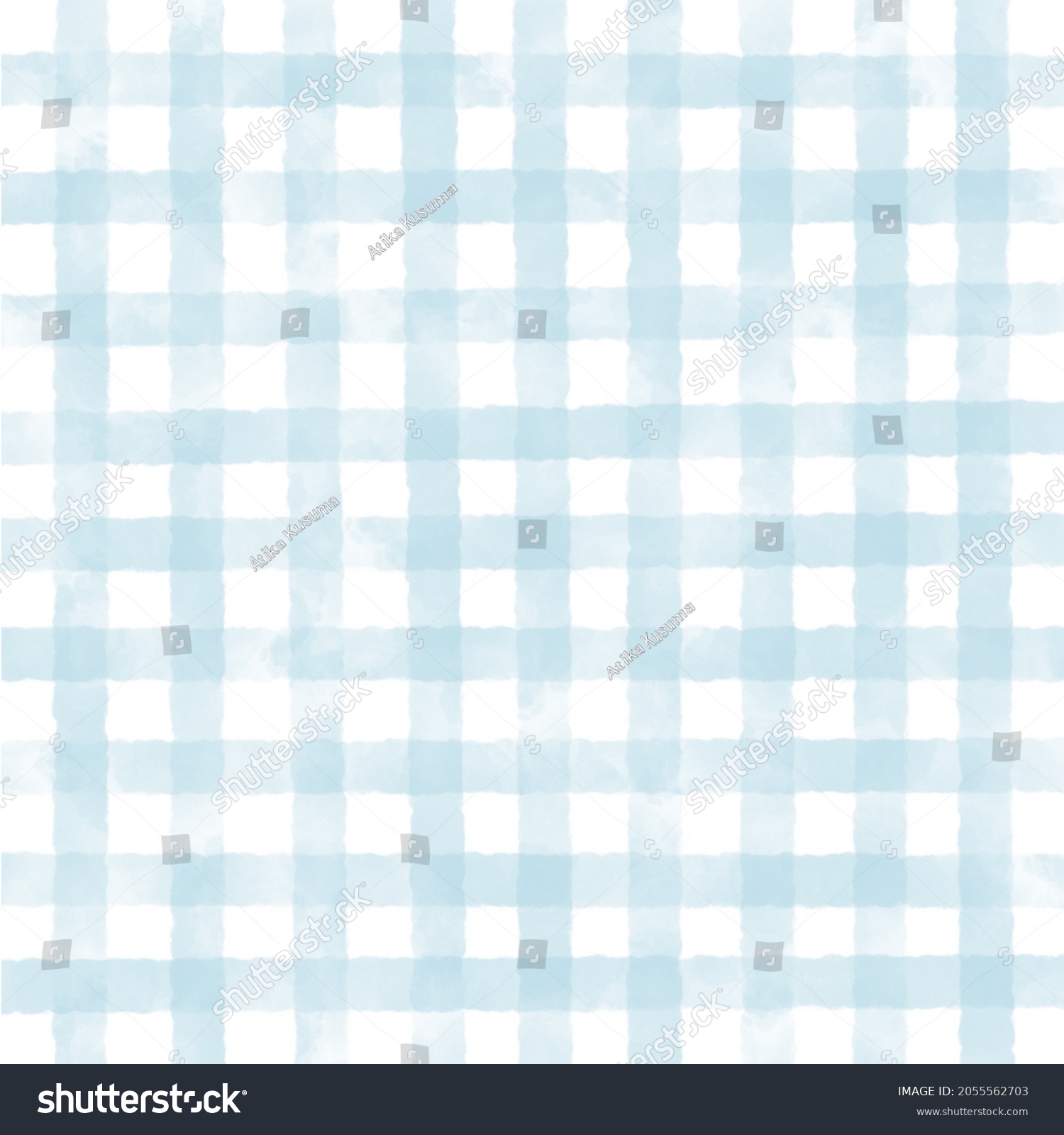 Pure Baby Blue Gingham Simple Seamless Stock Illustration 2055562703 ...