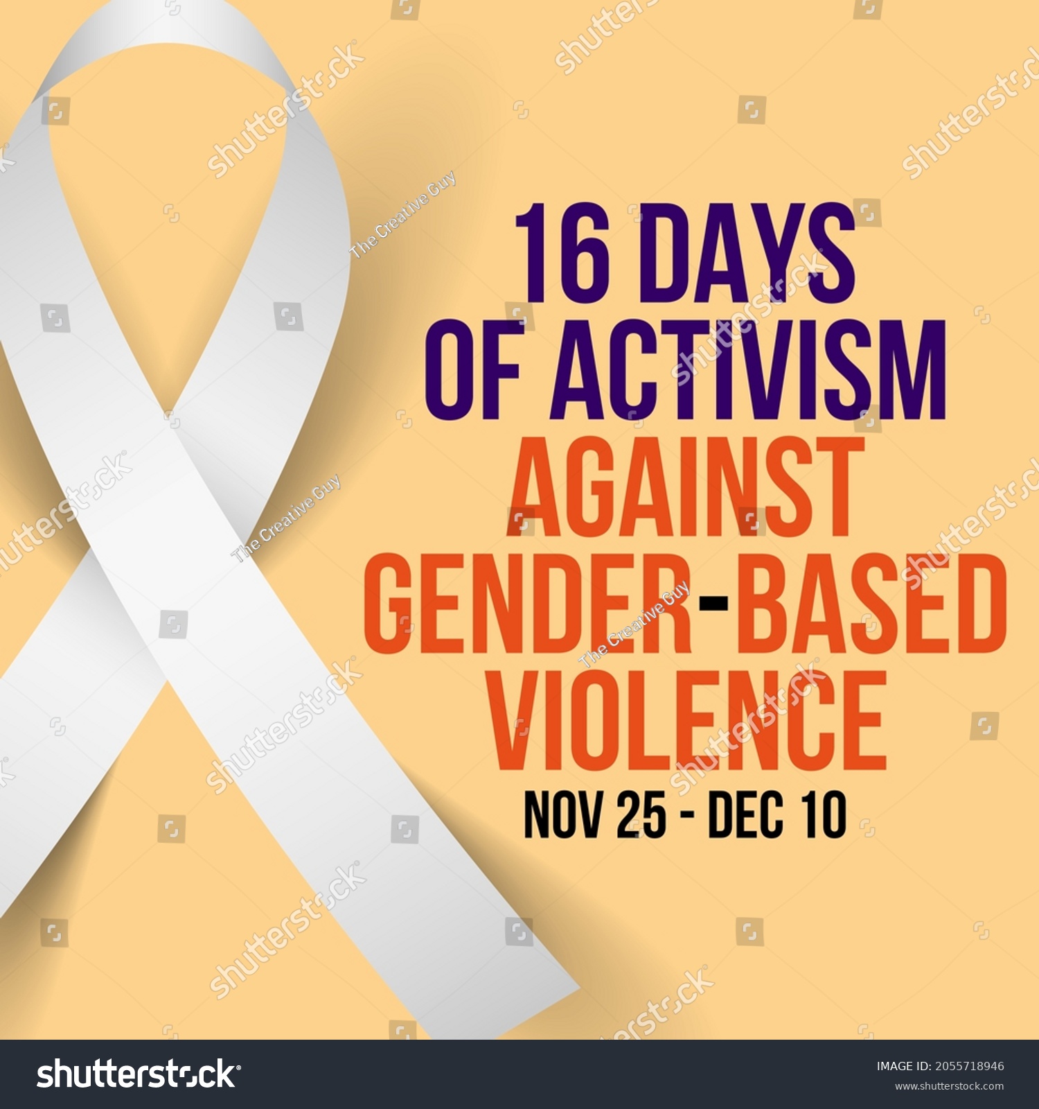 16 Days Activism Against Gender Based Stock Vector (Royalty Free ...