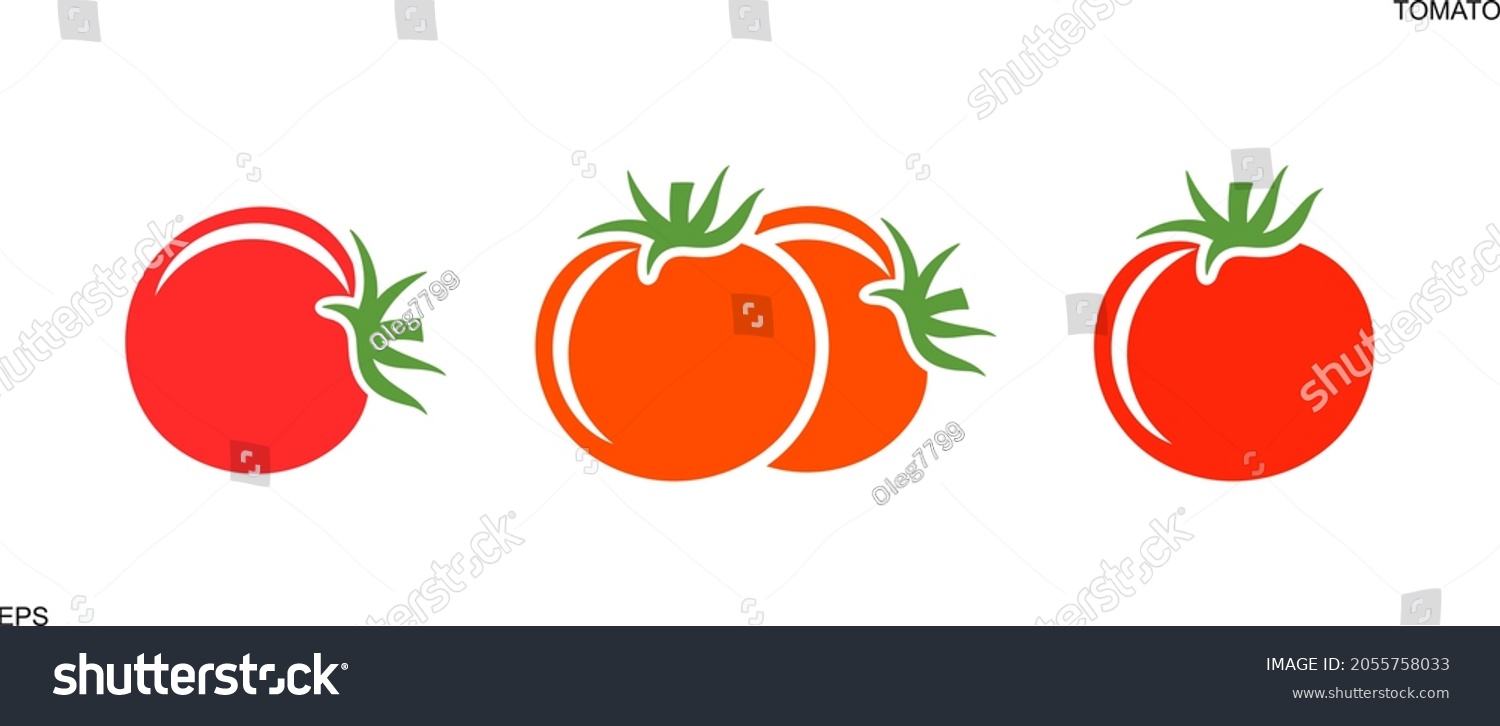 Tomato Logo Isolated Tomato On White Stock Vector (Royalty Free ...