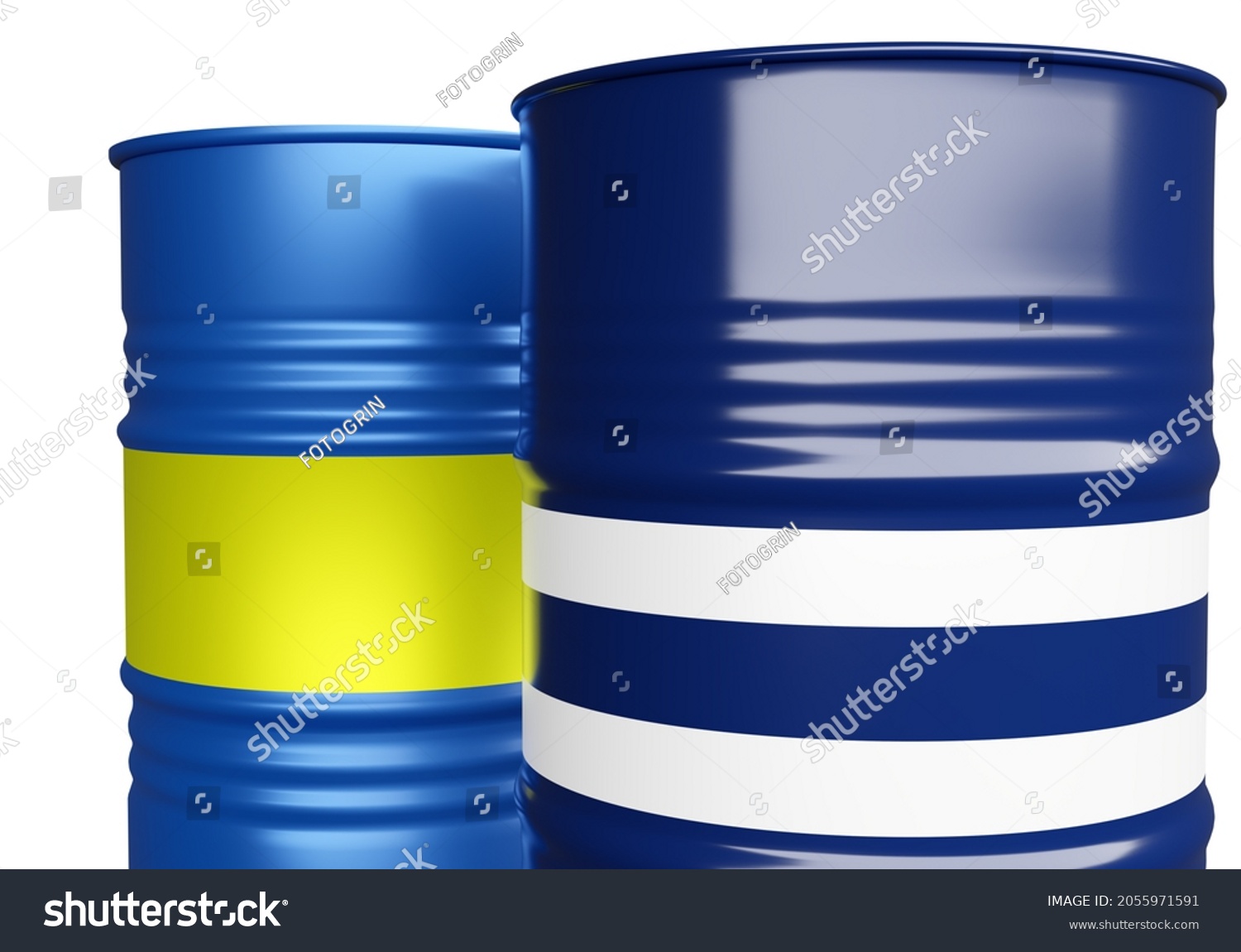 Chemical Barrels Two Blue Barrels Stripes Stock Illustration 2055971591 ...