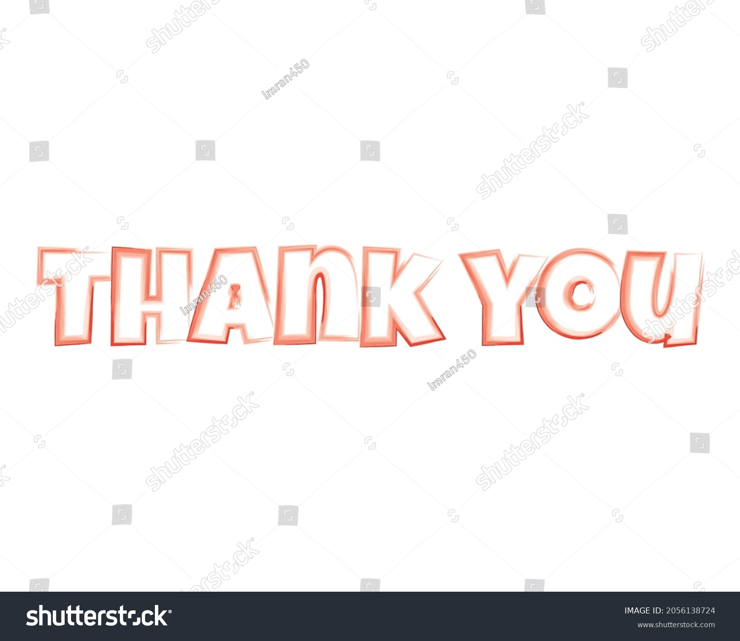 Thank You Watercolor Text Effect Illustrator Stock Vector (Royalty Free ...