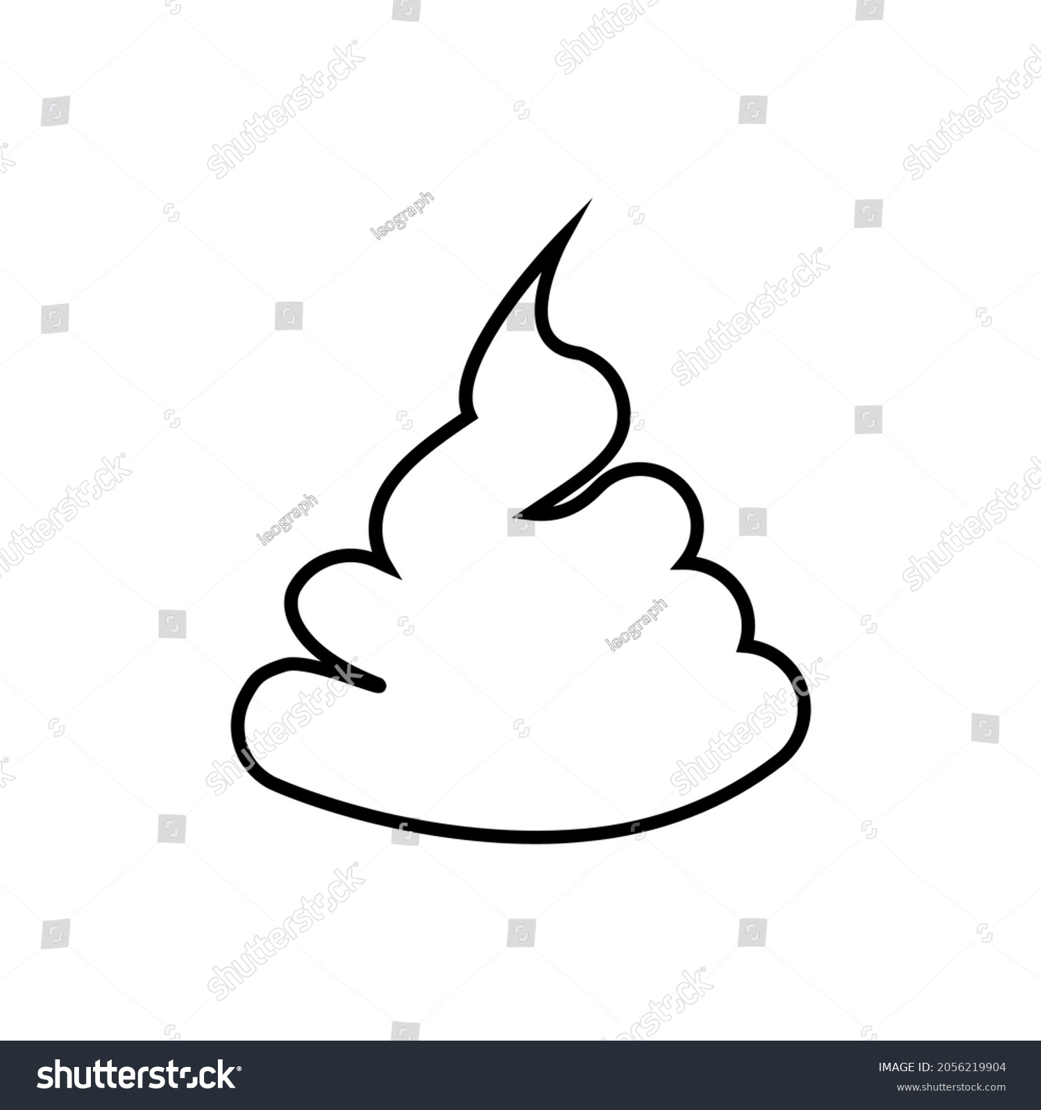 Poop Icon Symbol Silhouette Logo Illustration Stock Illustration ...