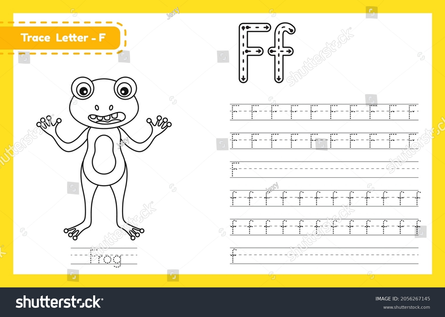 Trace Letter F Uppercase Lowercase Alphabet Stock Vector (Royalty Free ...