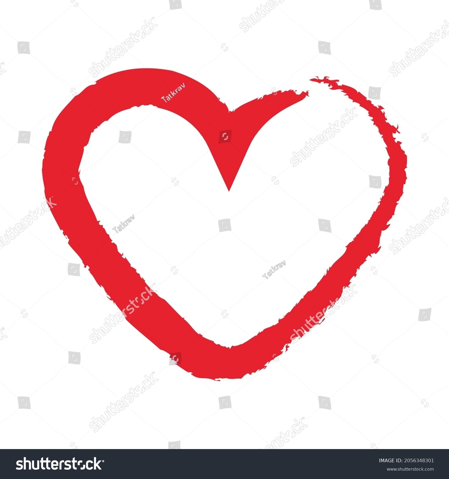 Red Ink Heart Icon Love Symbol Stock Vector (Royalty Free) 2056348301 ...