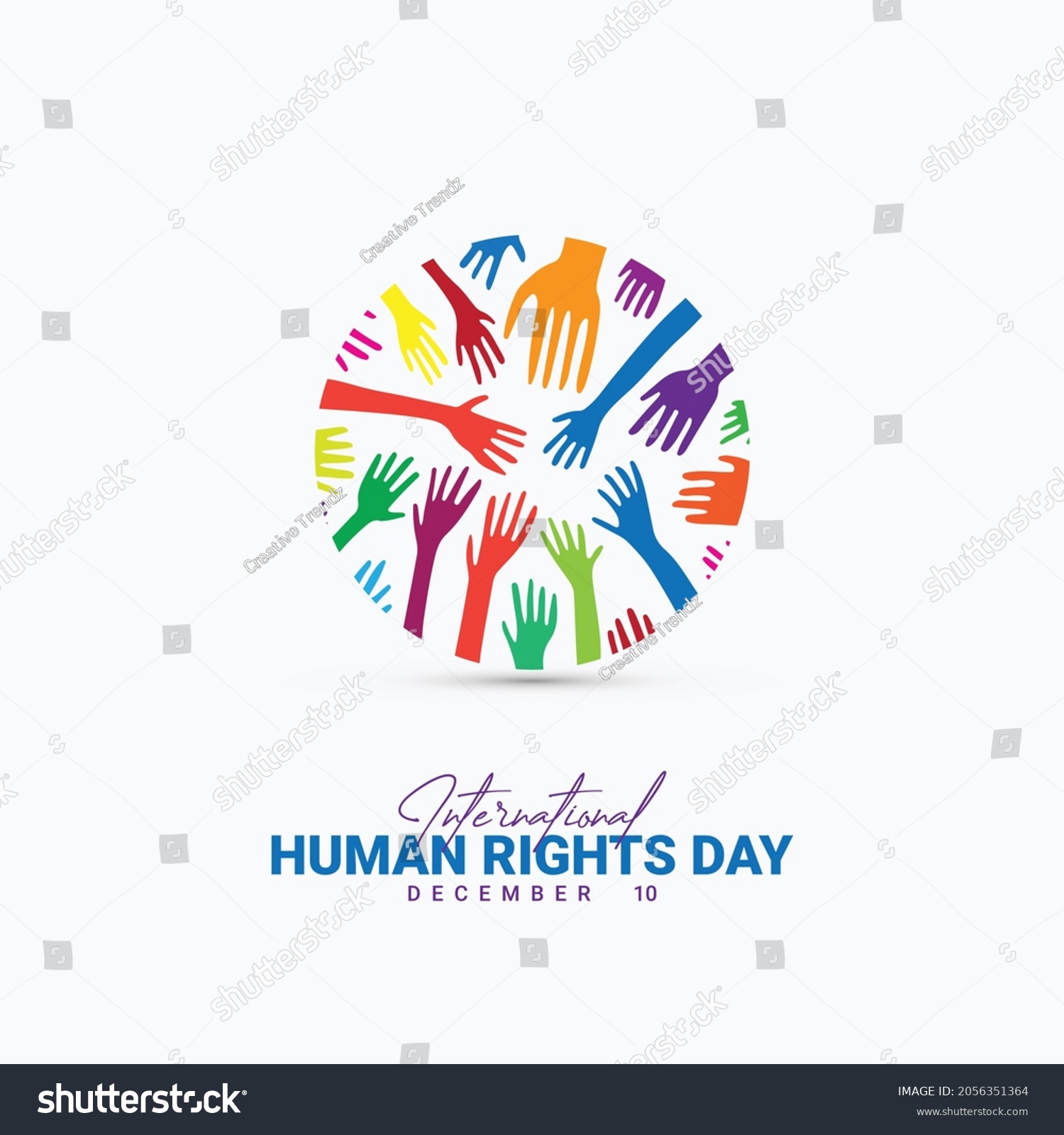 Human Rights Day Together Concept Design Stock Vector (Royalty Free ...