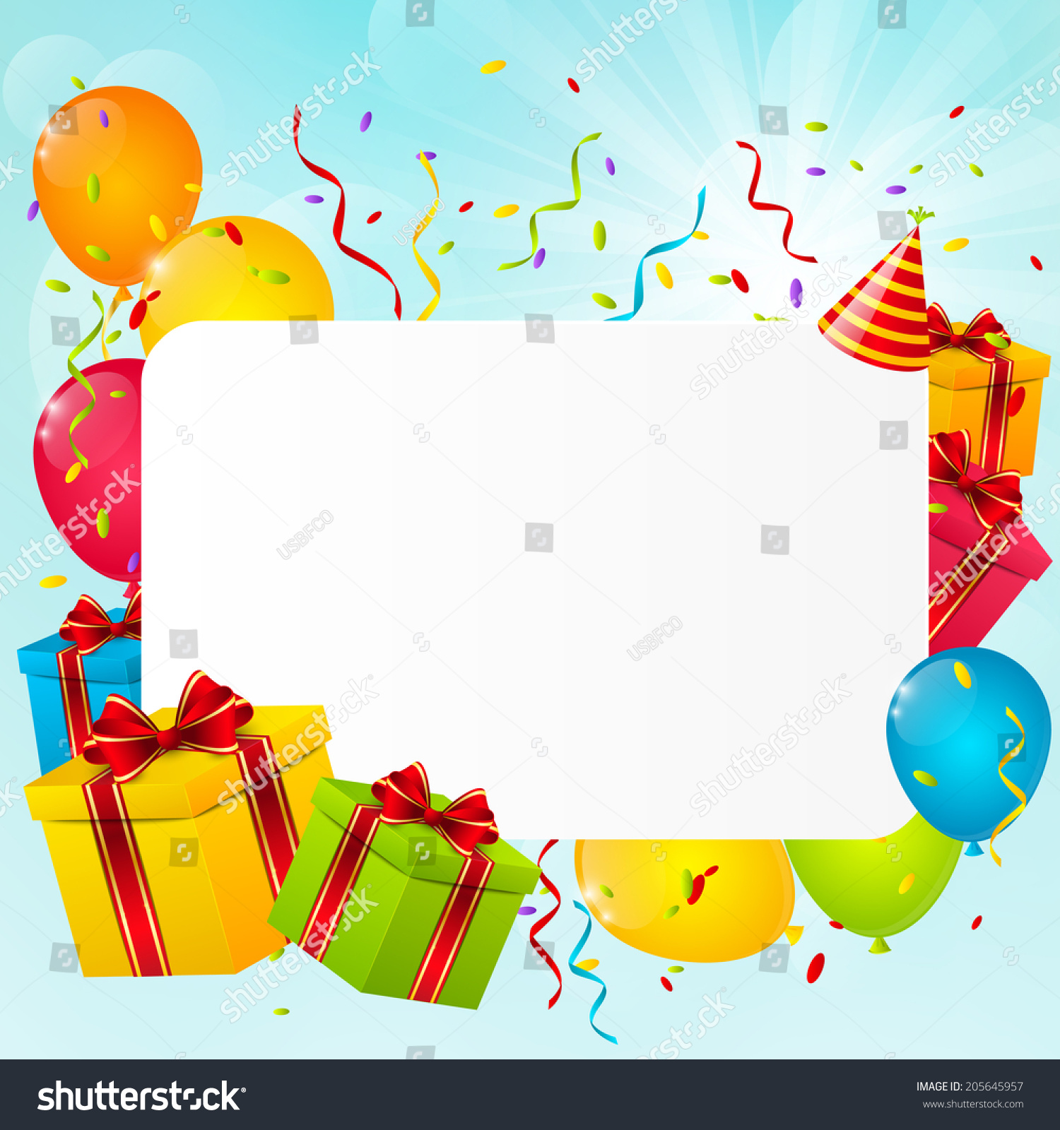 Birthday Background Your Design Stock Vector (Royalty Free) 205645957 ...