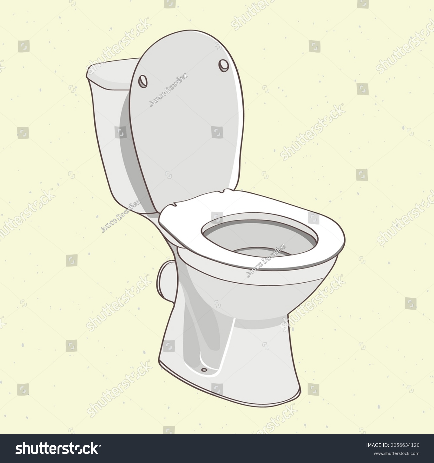 Cartoon Toilet Bathroom Doodle Vector Stock Vector (Royalty Free ...