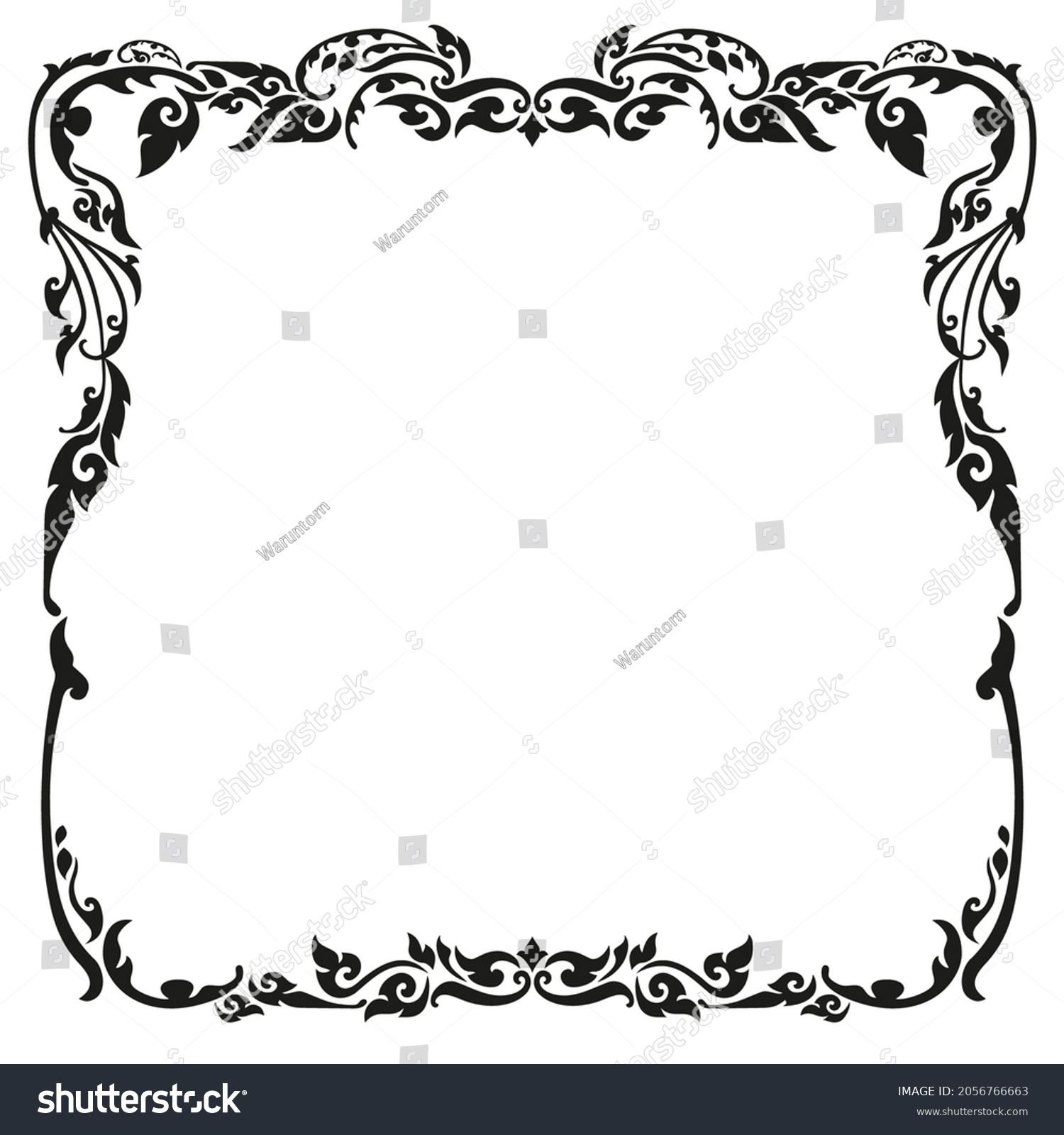 Thai New Design Frame Border Line Stock Vector (Royalty Free ...