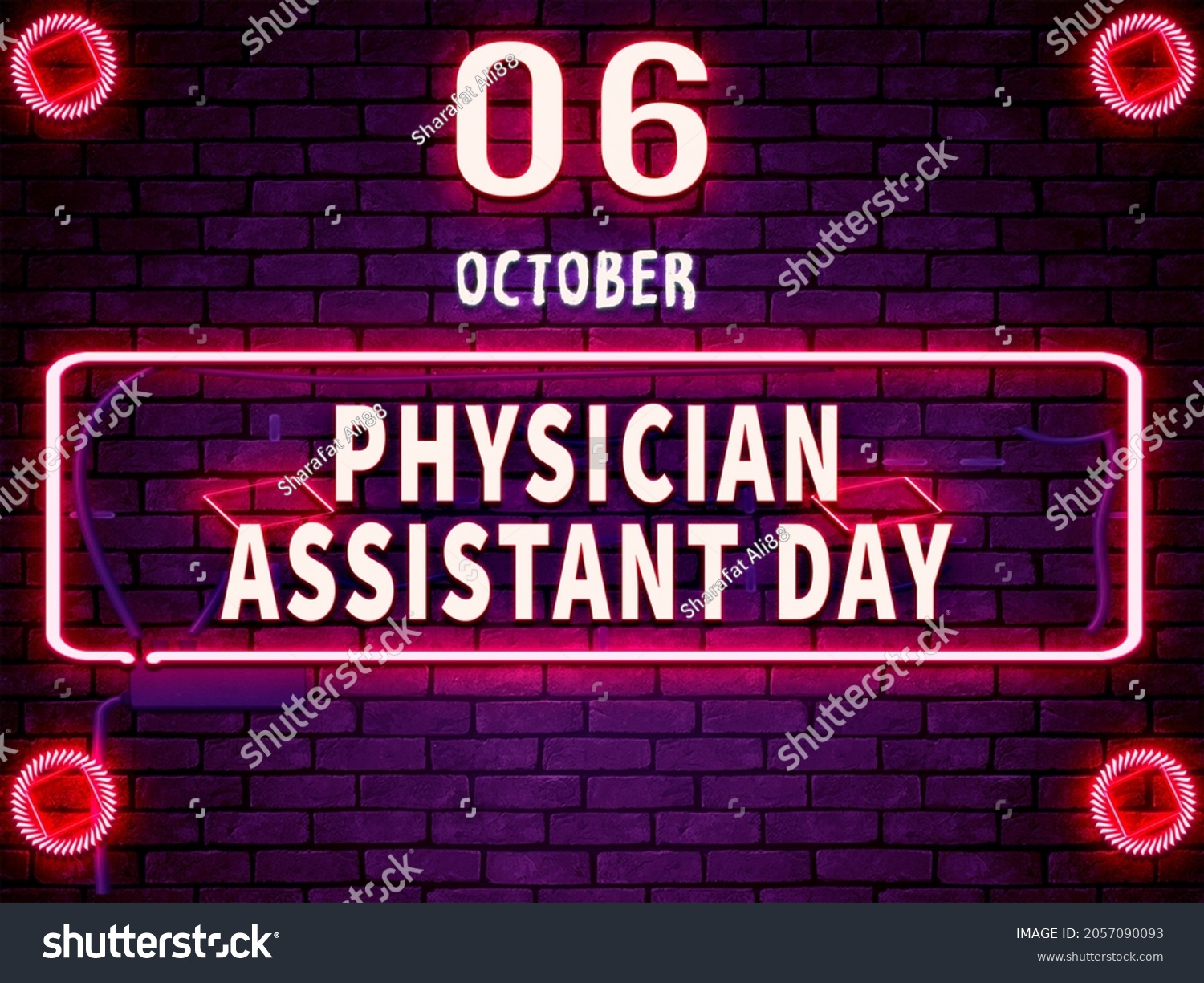 Happy Physician Assistant Day 6 Octobercalendar Stock Illustration