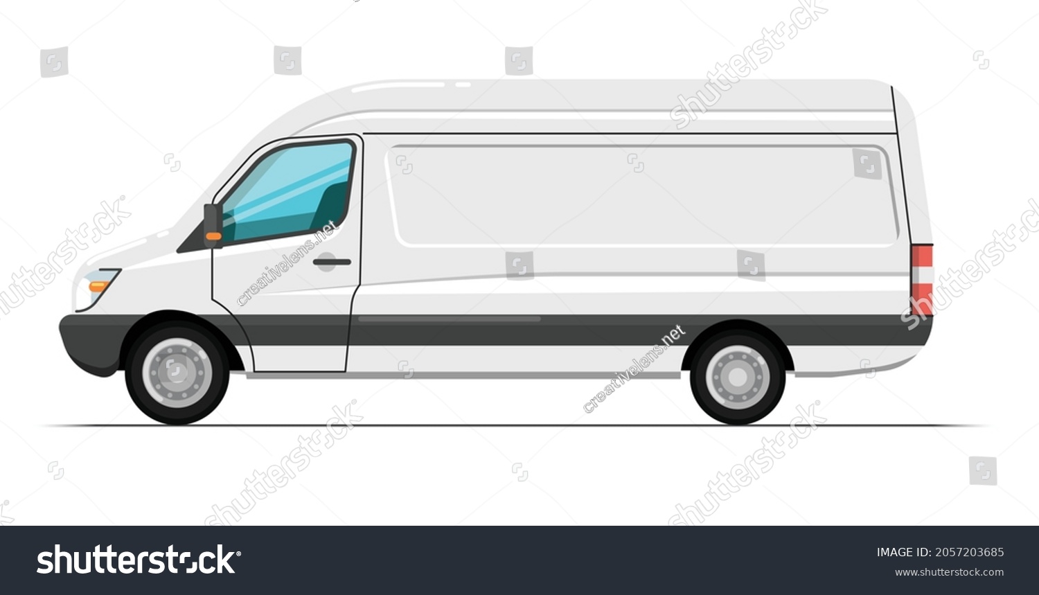 Vehicles Car Van Side View Isolated Stock Vector (Royalty Free ...