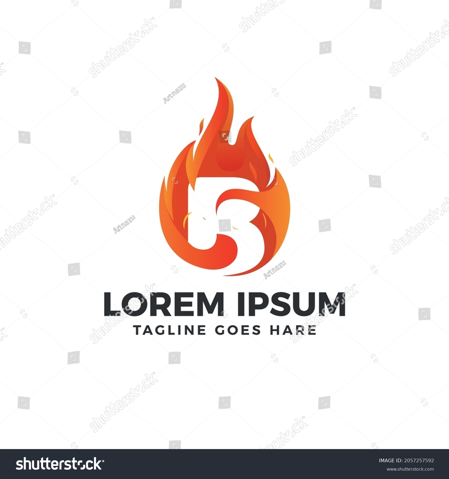 B Letter Fire Logo Burn Red Stock Vector Royalty Free Shutterstock