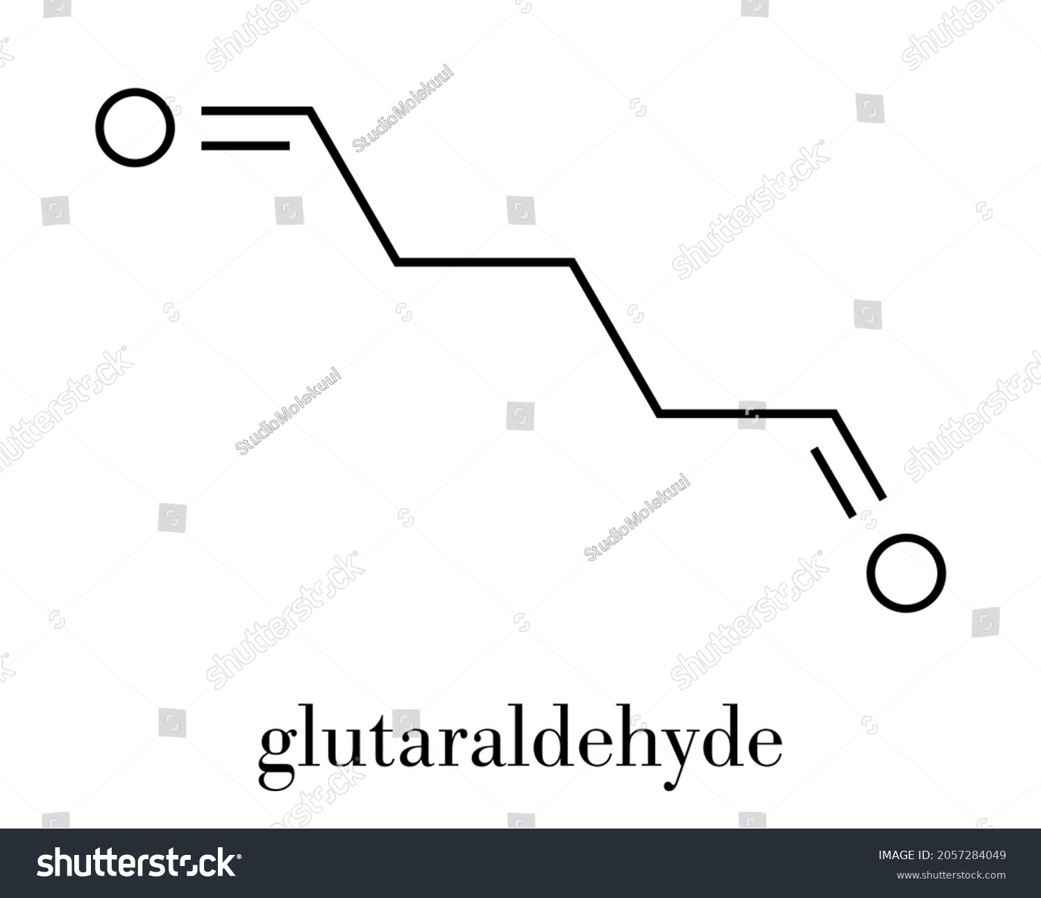 Glutaraldehyde Glutaral Disinfectant Molecule Used Disinfection Stock Vector Royalty Free 0739