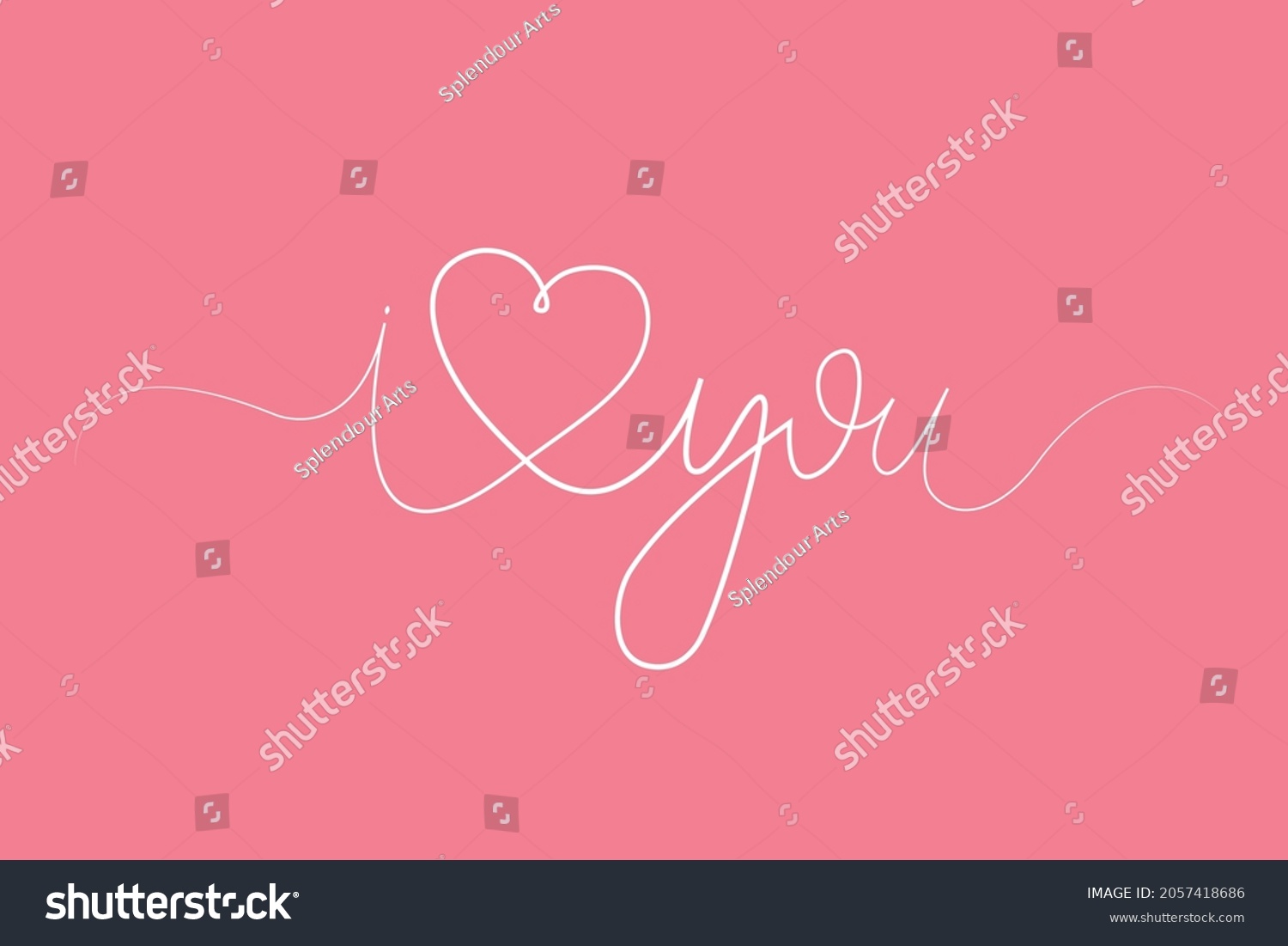 Love You Letters Heart Typographical Vector Stock Vector (Royalty Free ...